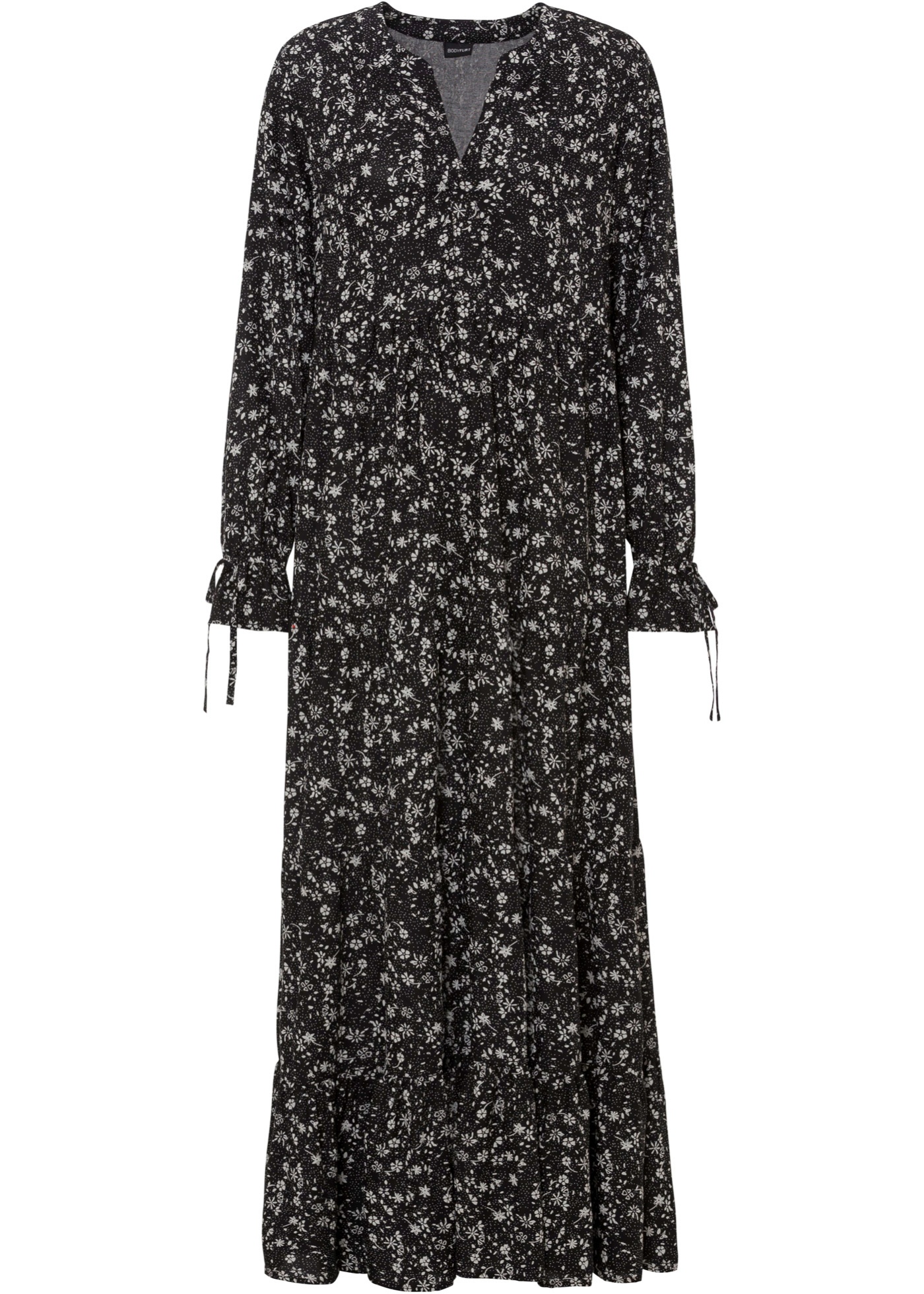Sukienka Długa sukienka ze zrównoważonej wiskozy z nadrukiem, krótsza długość