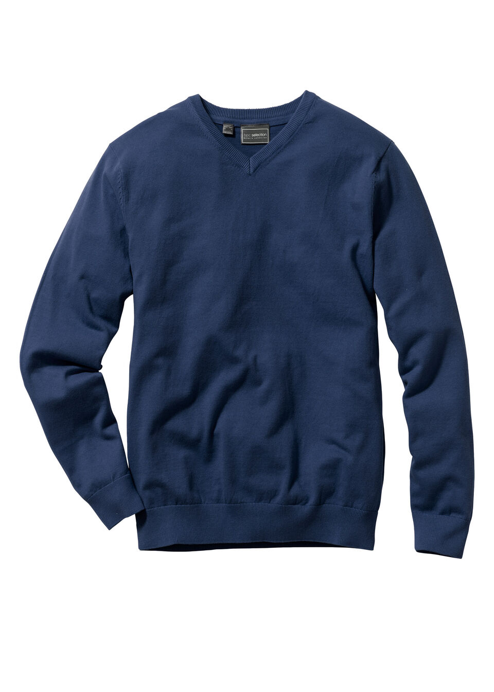 SWETER Z DEKOLTEM W SEREK BONPRIX CIEMNONIEBIESKI rozmiar 44/46 (S);48/50 (M);52/54 (L);56/58 (XL);60/62 (XXL);64/66 (3XL);68/70 (4XL)