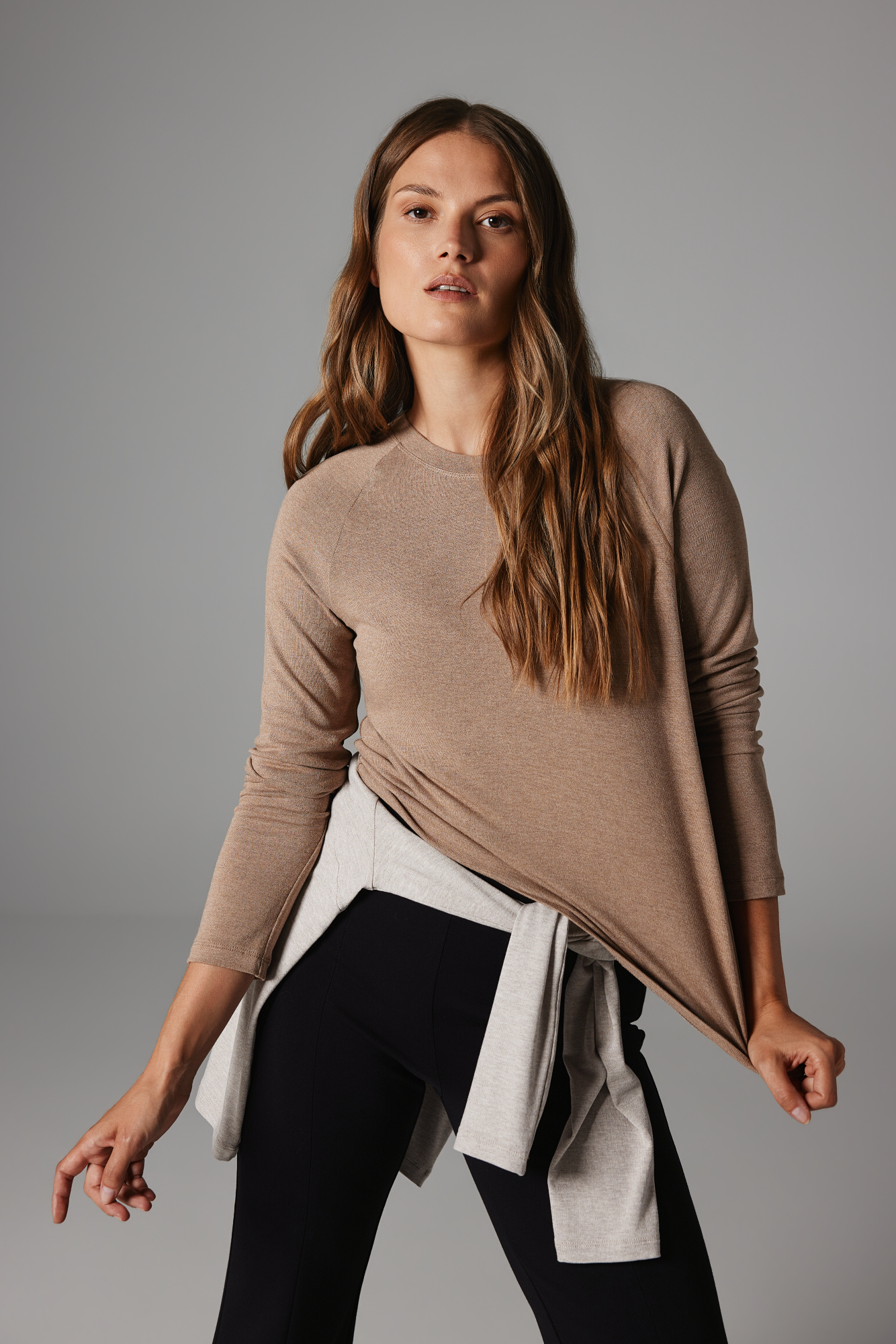 BLUZKA LOTOS TAUPE L - Flawless