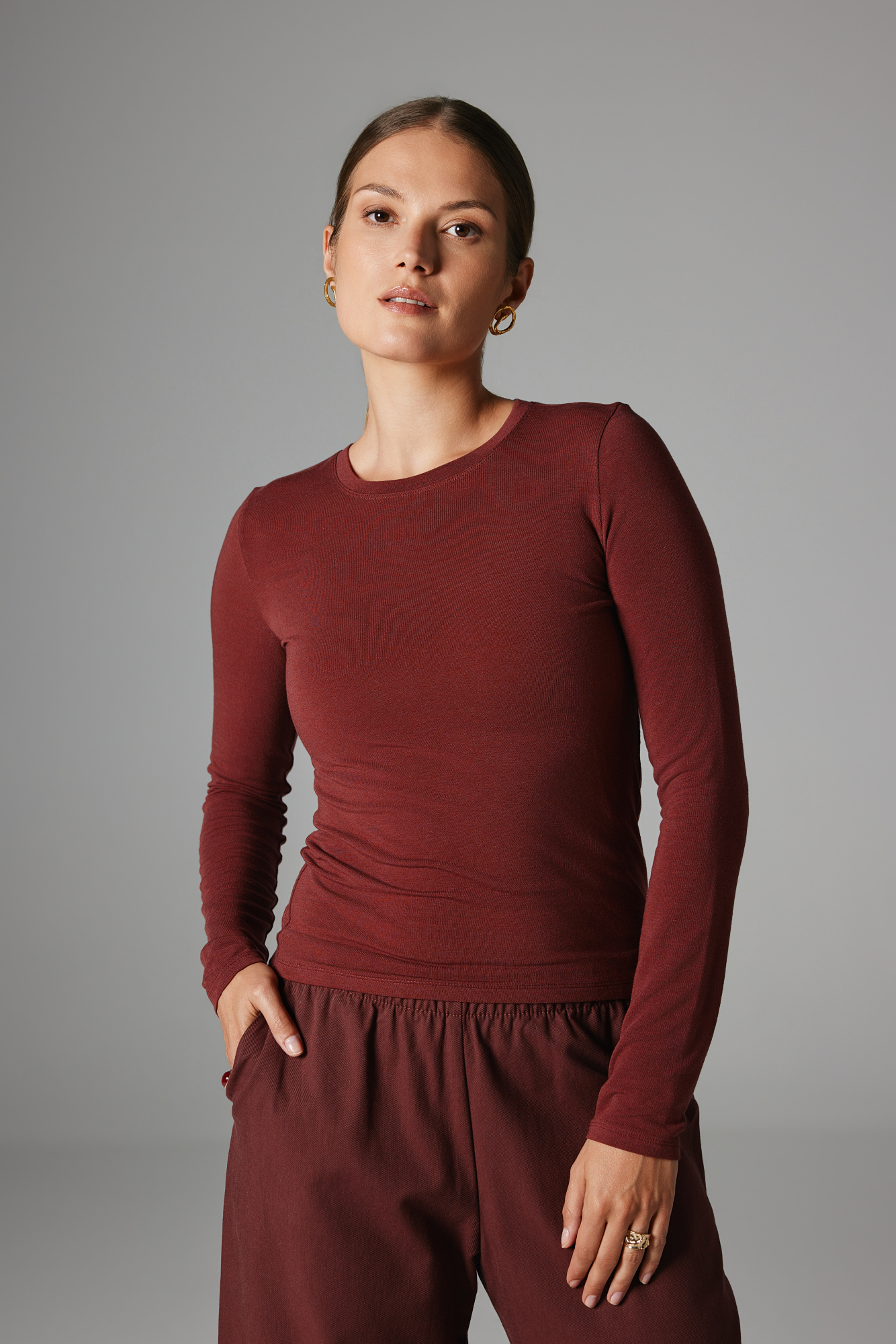 BLUZKA SUZIE MARSALA S - Flawless