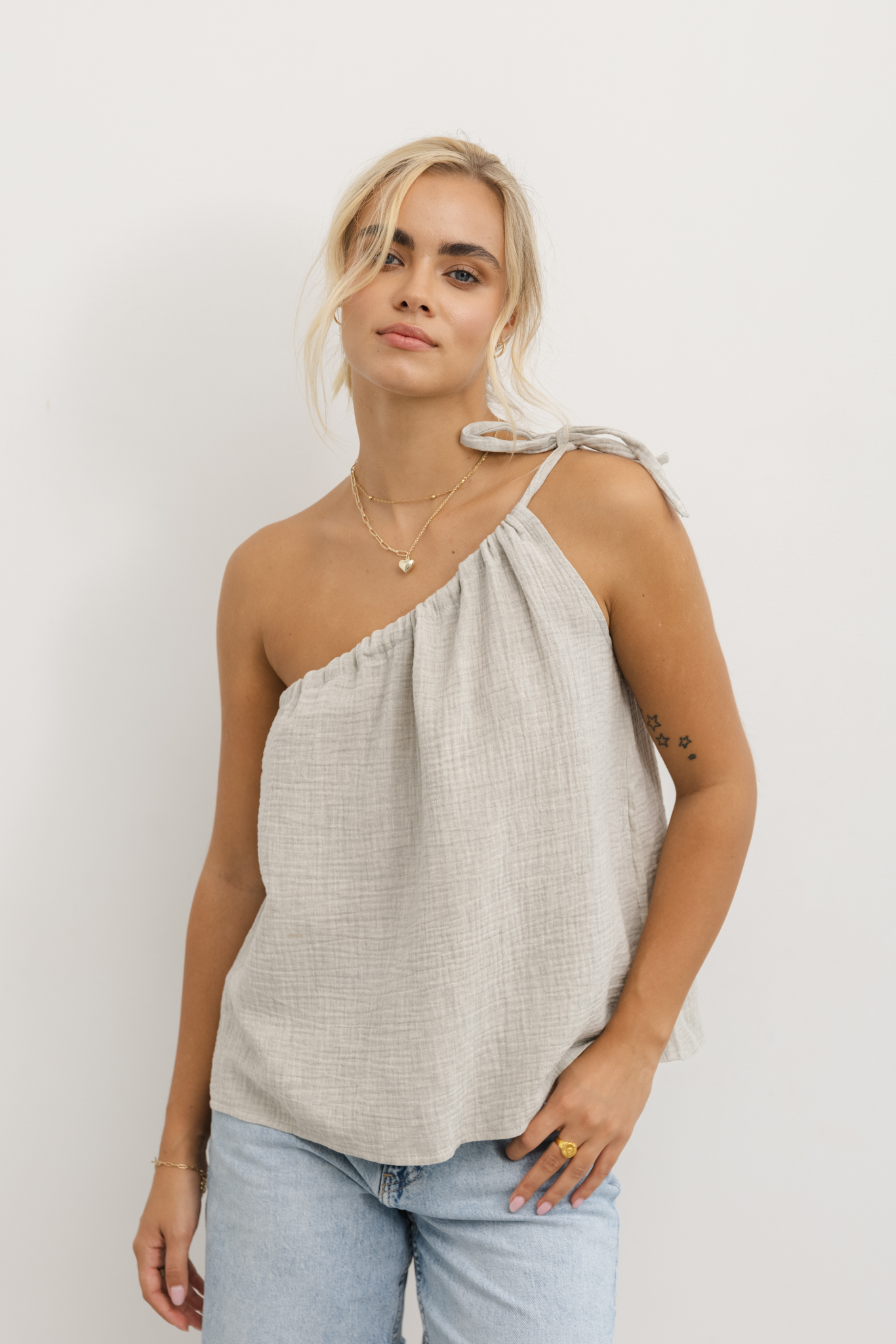 TOP HOLLY JASNO SZARY L - Flawless