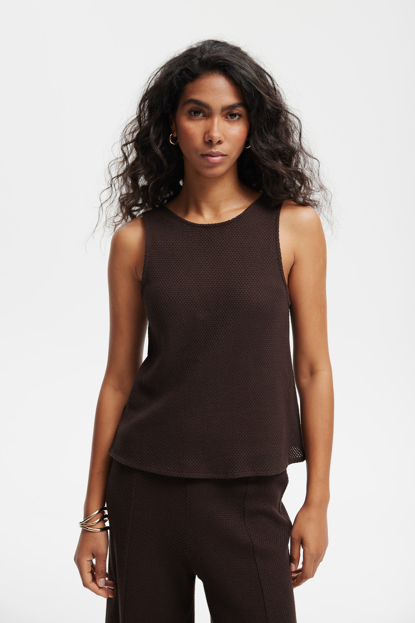 TOP SUMMER CZEKOLADOWY XS - Flawless