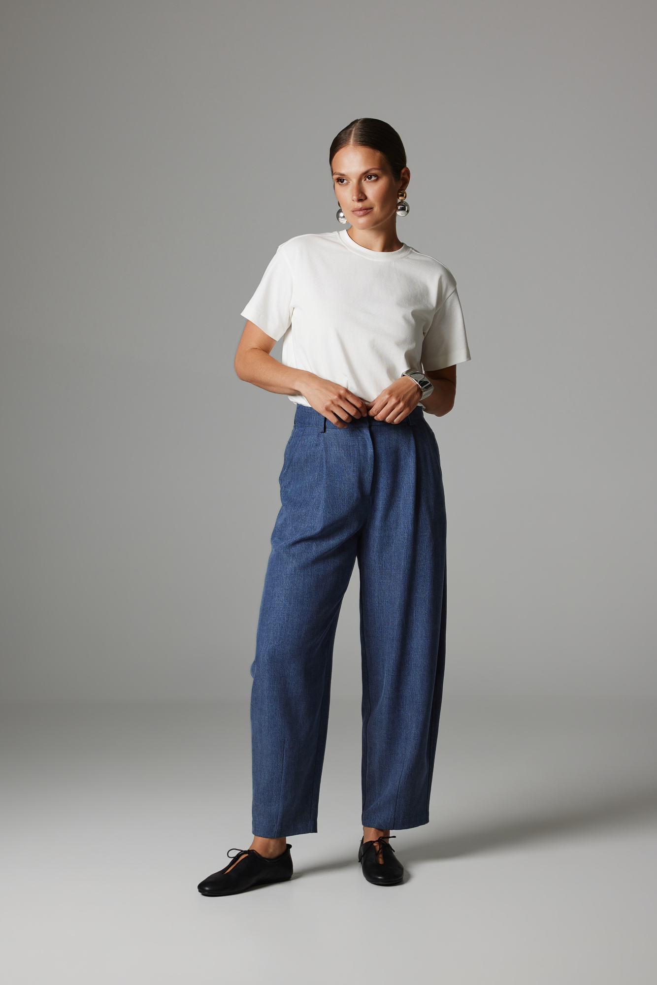 SPODNIE BARREL PABLO DENIM L - Flawless