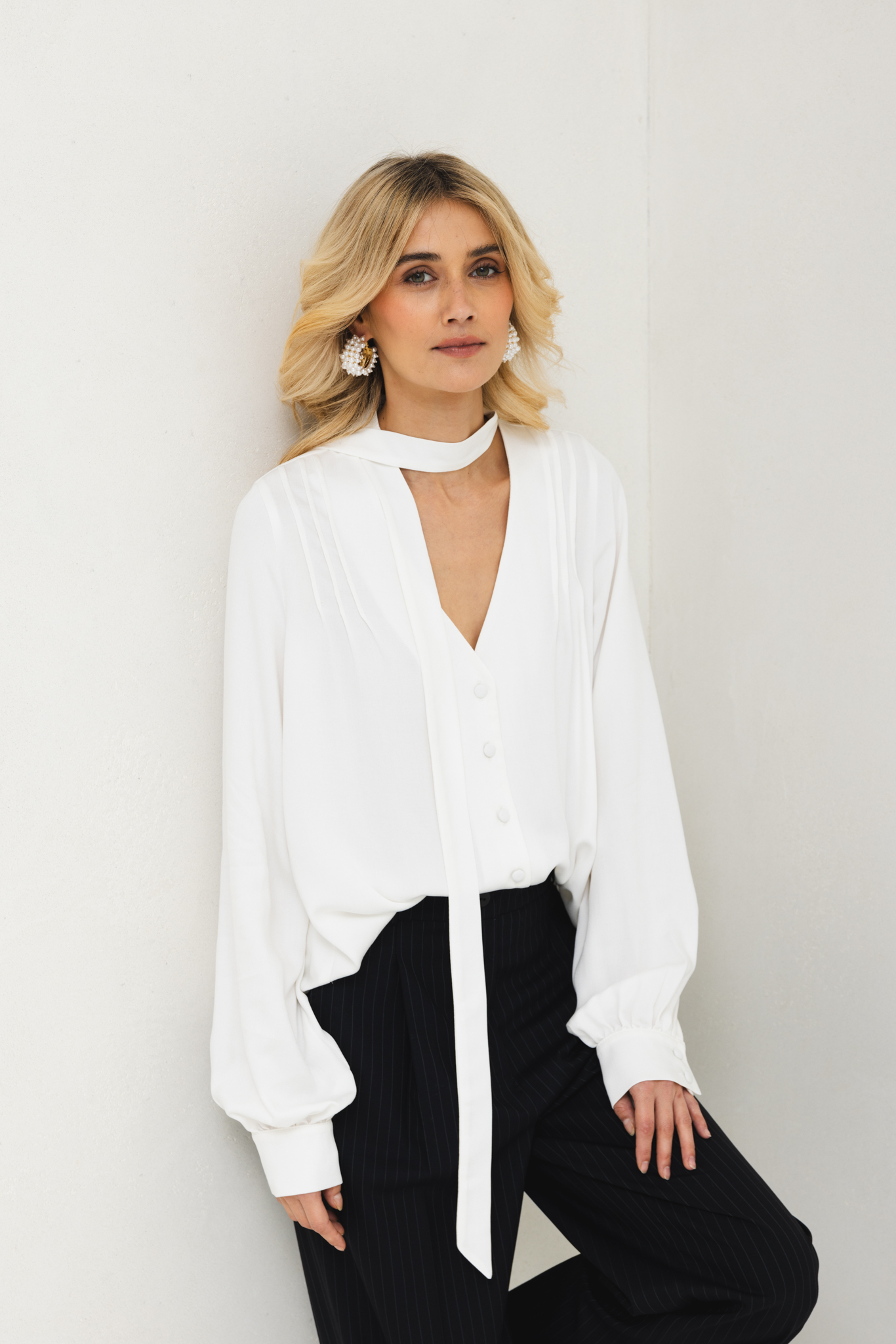 KOSZULA NATALIE BIAŁA L - Flawless