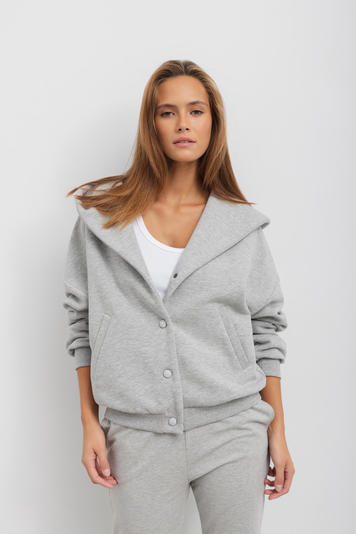 BLUZA LOREN SZARY MELANŻ L - Flawless