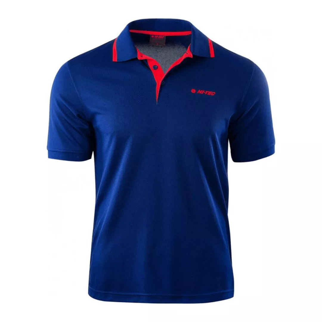 Koszulka polo męska Hi-Tec Site - niebieska, Rozmiar M