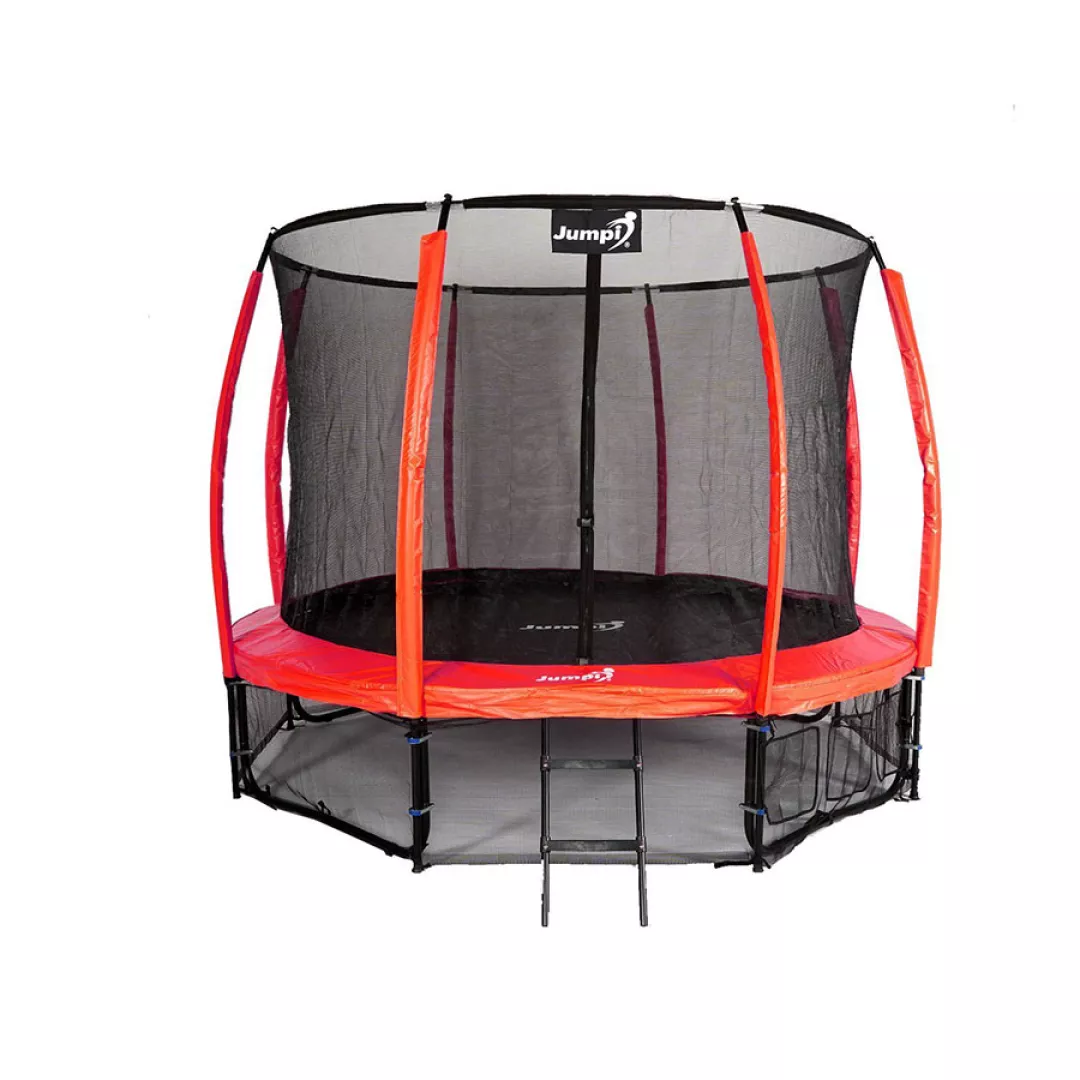 Trampolina ogrodowa Jumpi Maxy Comfort Plus 312cm/10ft z siatką wewnętrzną - czerwona