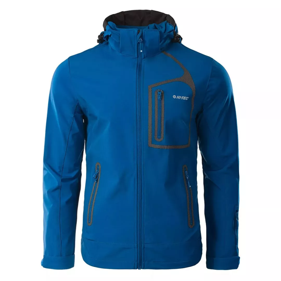 Kurtka męska Softshell Hi-Tec Nils - niebieska, Rozmiar XXL