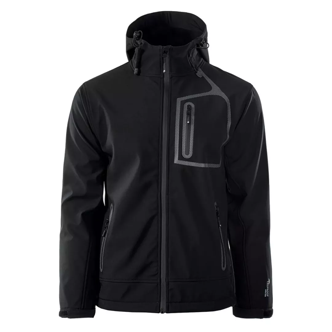 Kurtka męska Softshell Hi-Tec Prince II - czarna, Rozmiar XXL