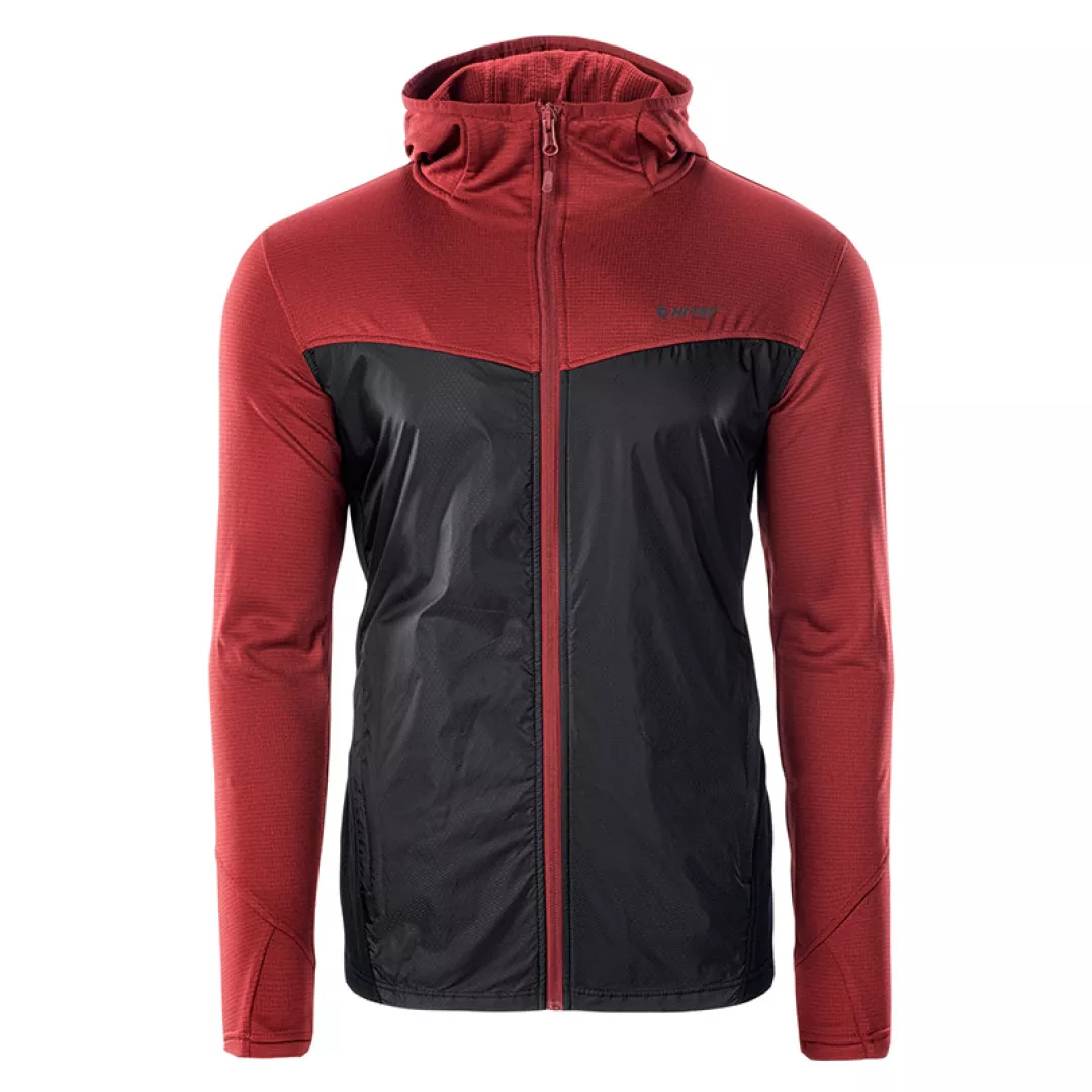 Bluza męska Hi-Tec Nesco - czarno-czerwona, Rozmiar L