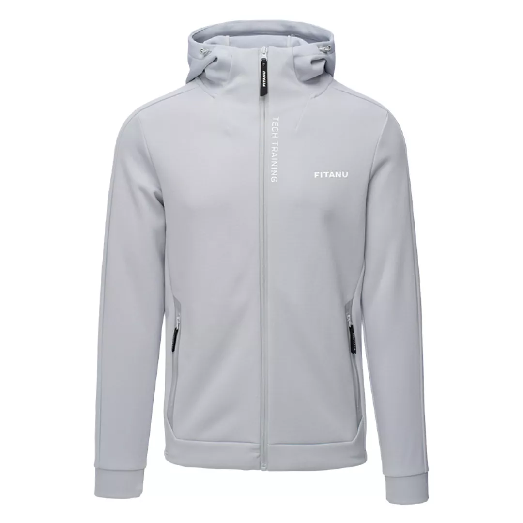 Bluza męska z kapturem Fitanu Fimon - szara, Rozmiar S