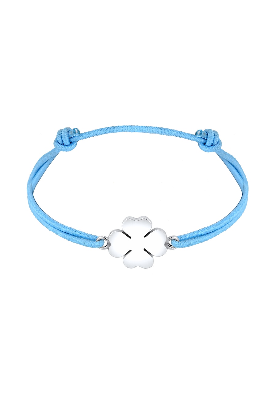 Elli Damska koniczynka lucky charm w srebrze próby 925 Sterling Silver pozłacana różowym złotem Bransoletki 1 ct Damski