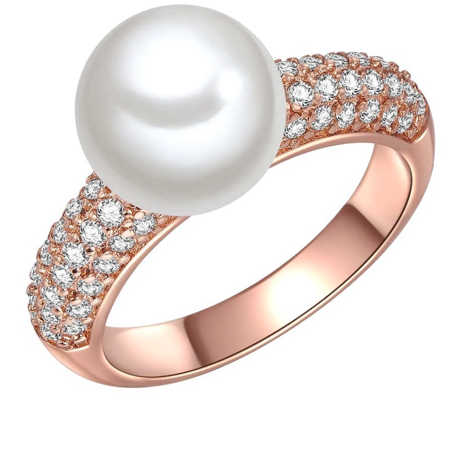 Lulu & Jane Pierścionek z Mosiadz w Różowy złoty Pierścionki 1 ct Damski