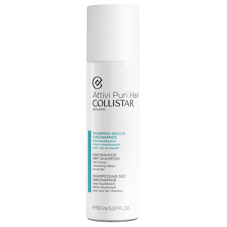 Collistar Attivi Puri SUCHY SZAMPON Z NIACYNAMIDEM OLEJOWY KONTROLUJĄCY OBJĘTOŚĆ DETOKSYKUJĄCY Suche szampony 150 ml