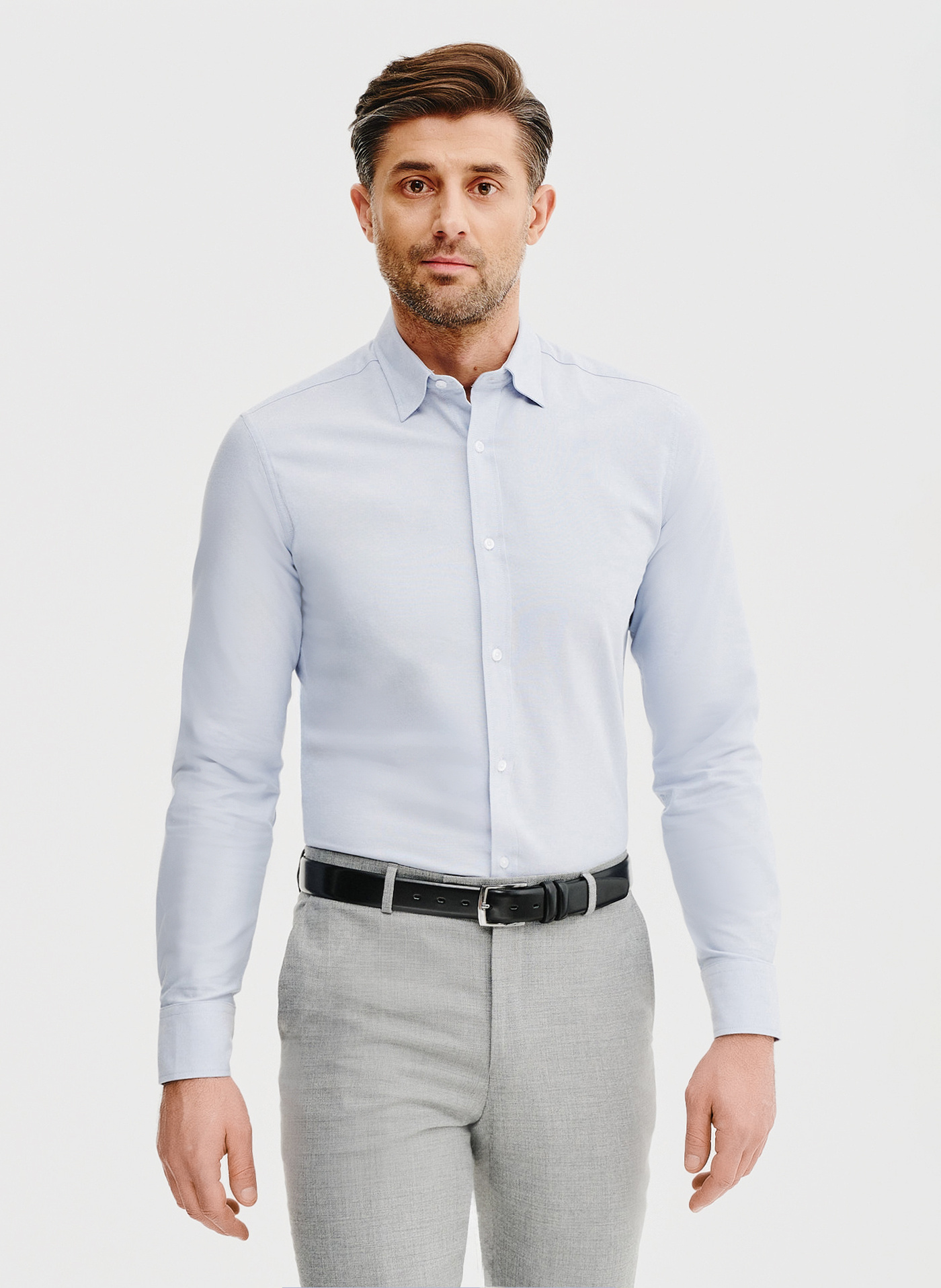 Niebieska bawełniana koszula męska - Pako Lorente