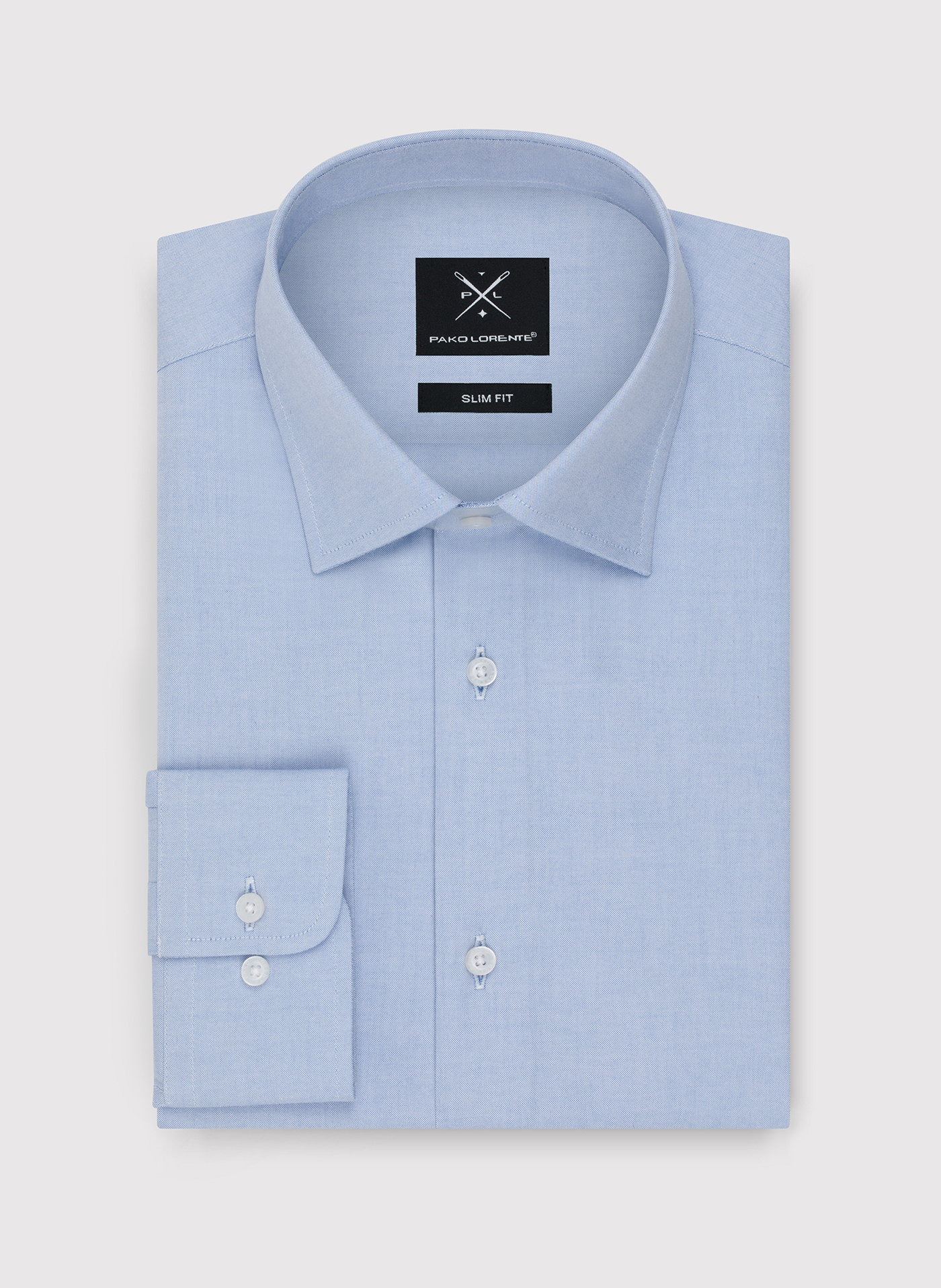 Niebieska bawełniana koszula męska - Pako Lorente