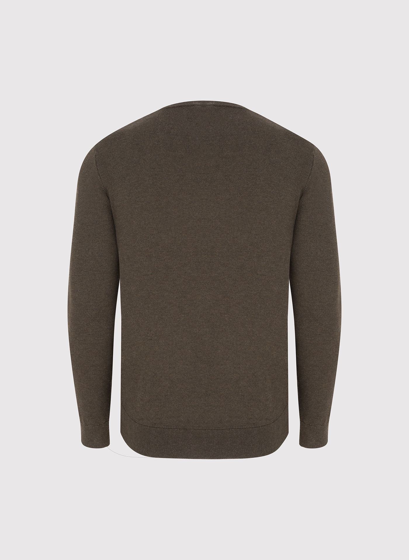 Brązowy sweter męski o-neck - Pako Lorente