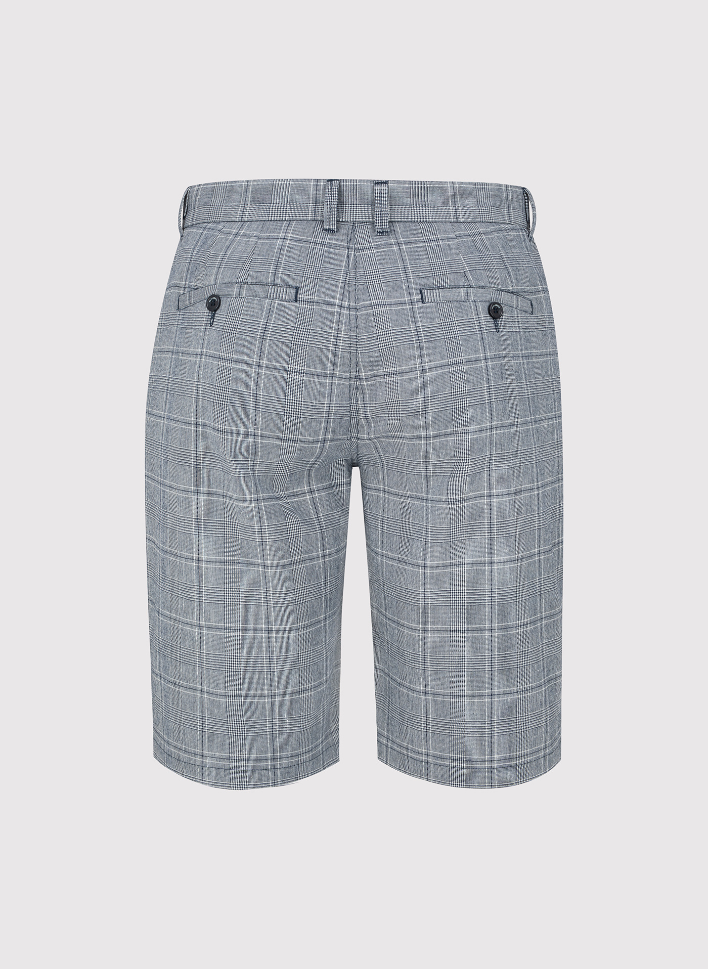 Męskie szorty w kratkę z lnem - Pako Lorente