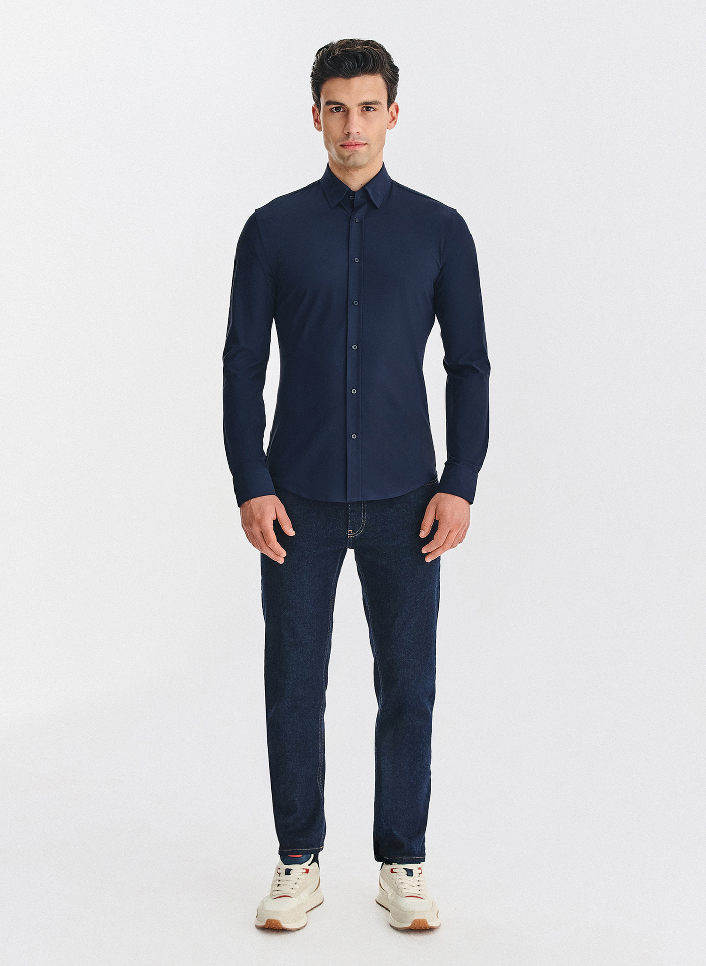 Granatowa koszula męska - Pako Lorente