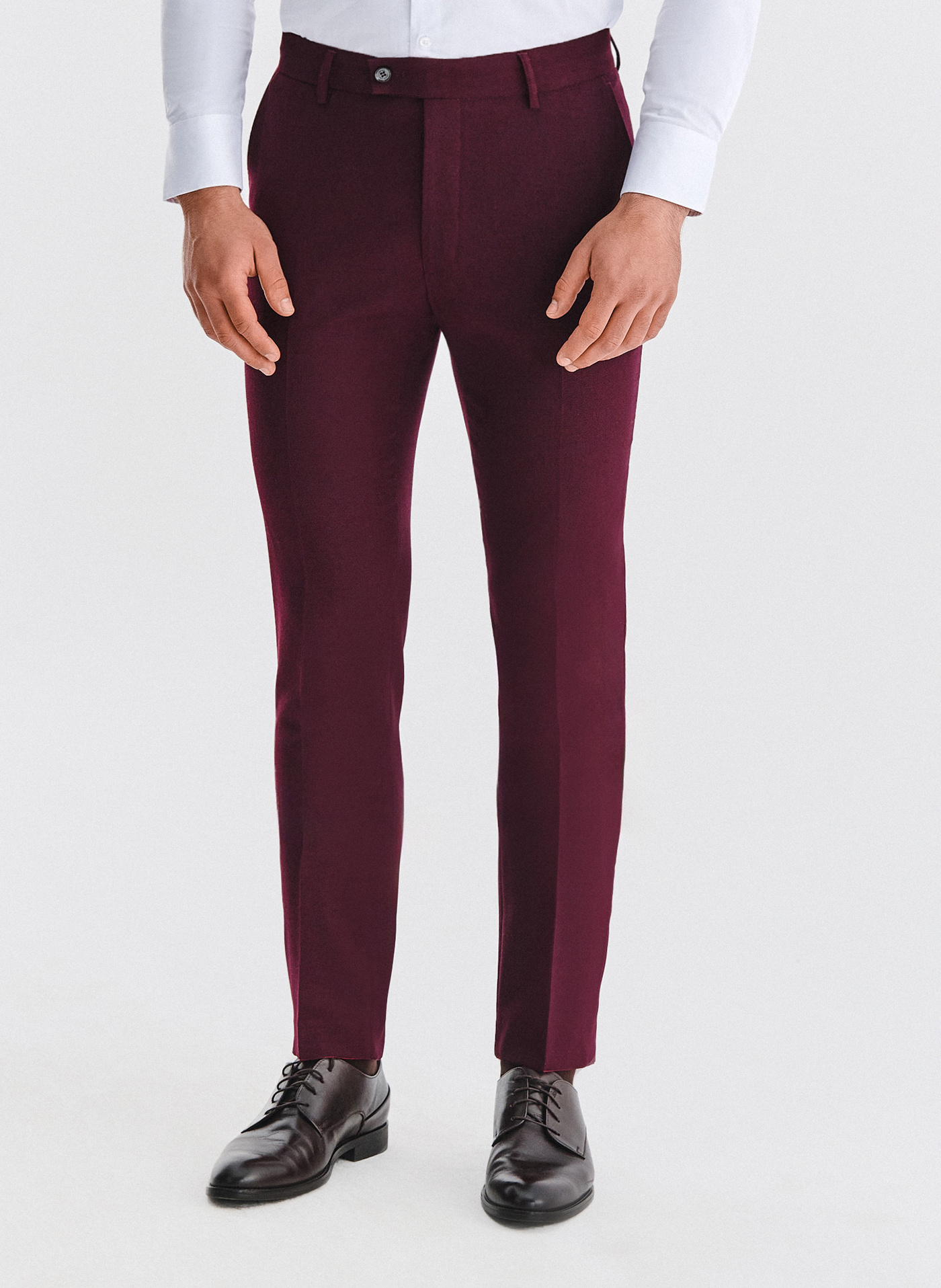 Bordowe spodnie garniturowe - Pako Lorente