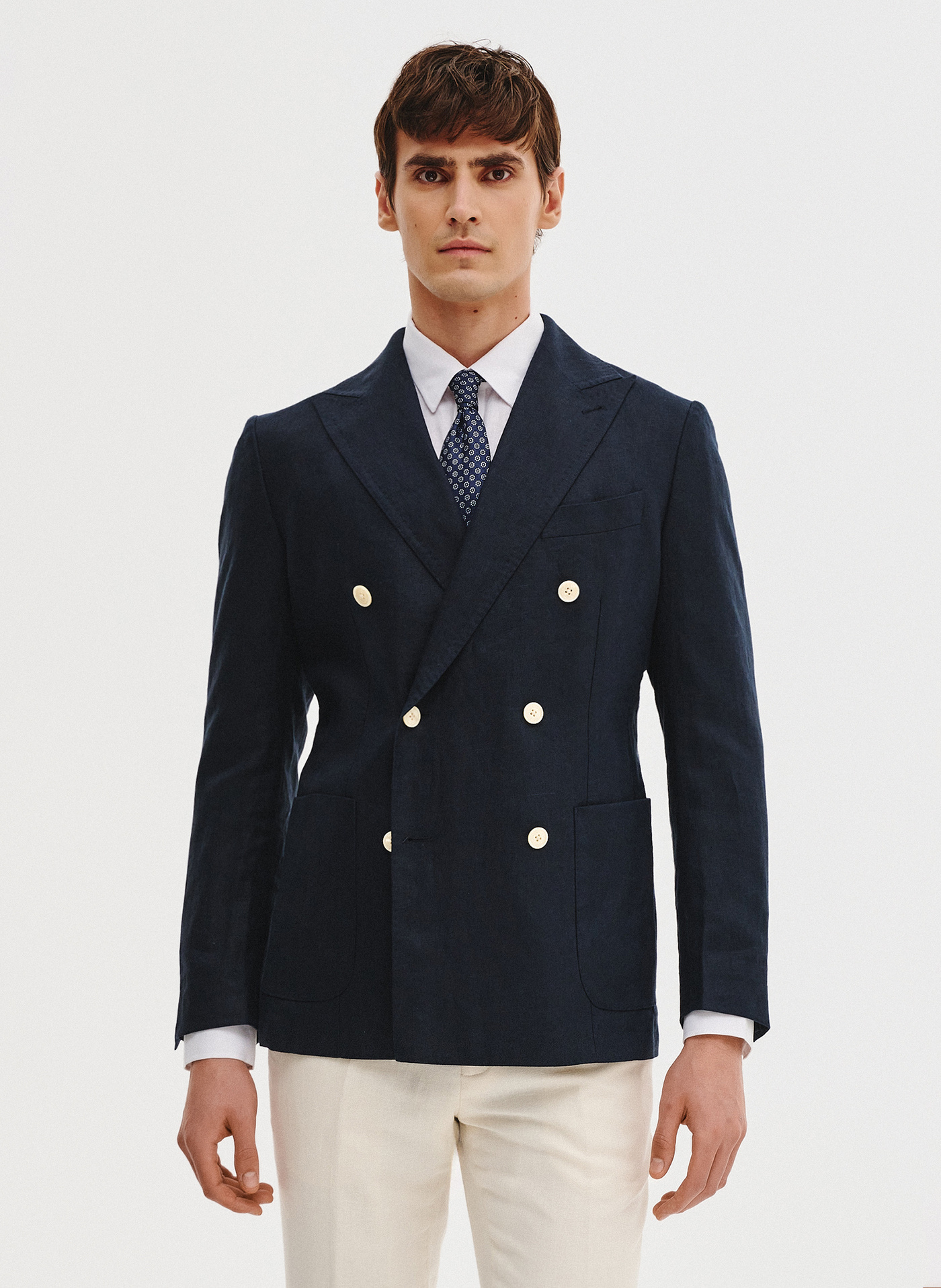 Lniana marynarka dwurzędowa - Pako Lorente