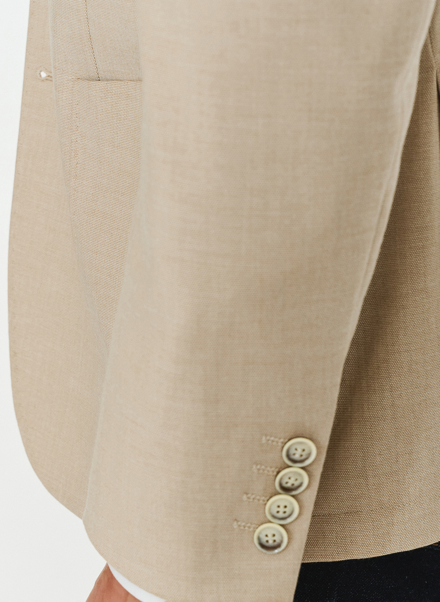 Beżowa marynarka męska bez podszewki - Pako Lorente