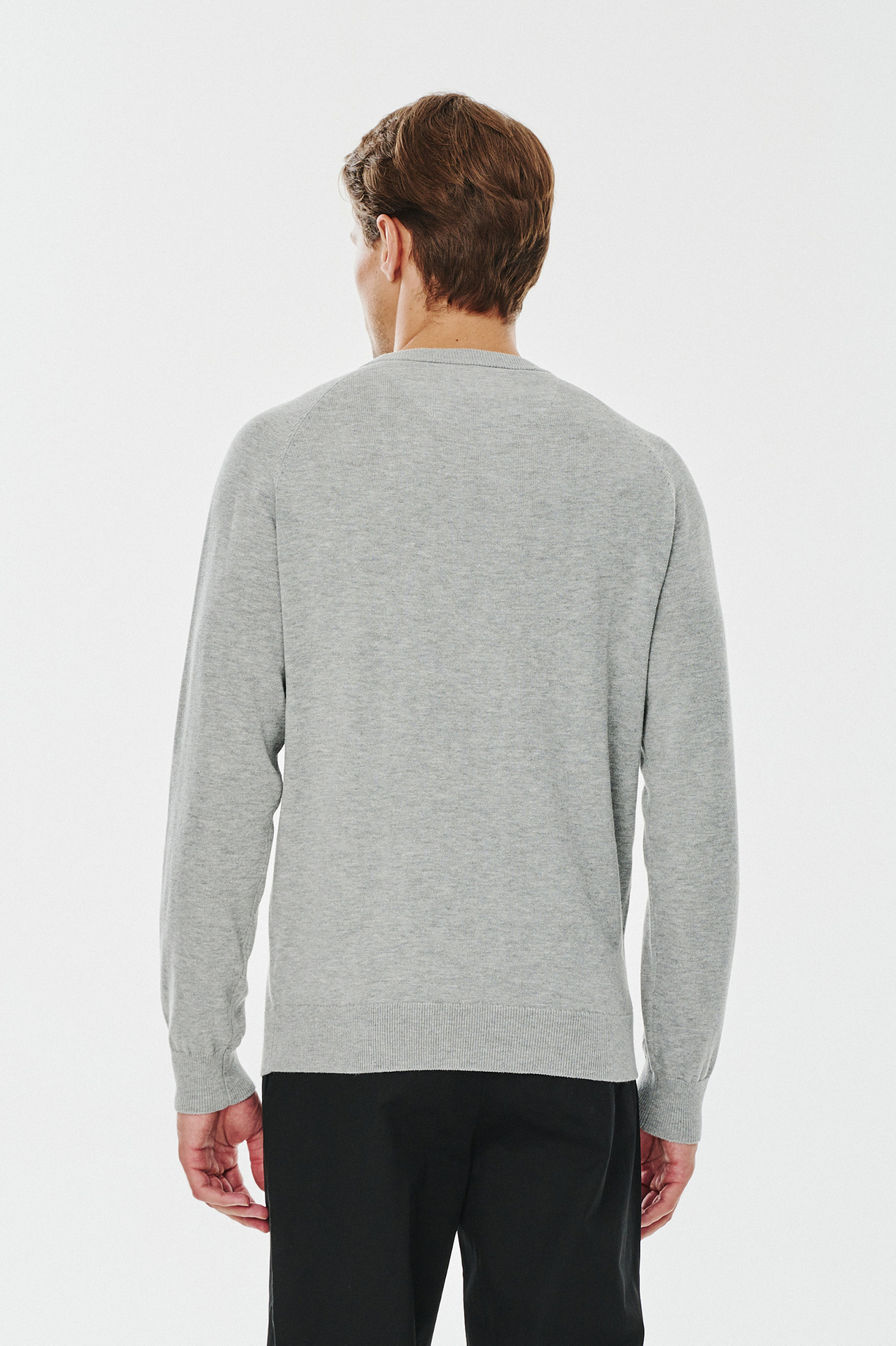 Jasnoszary sweter męski - Pako Lorente