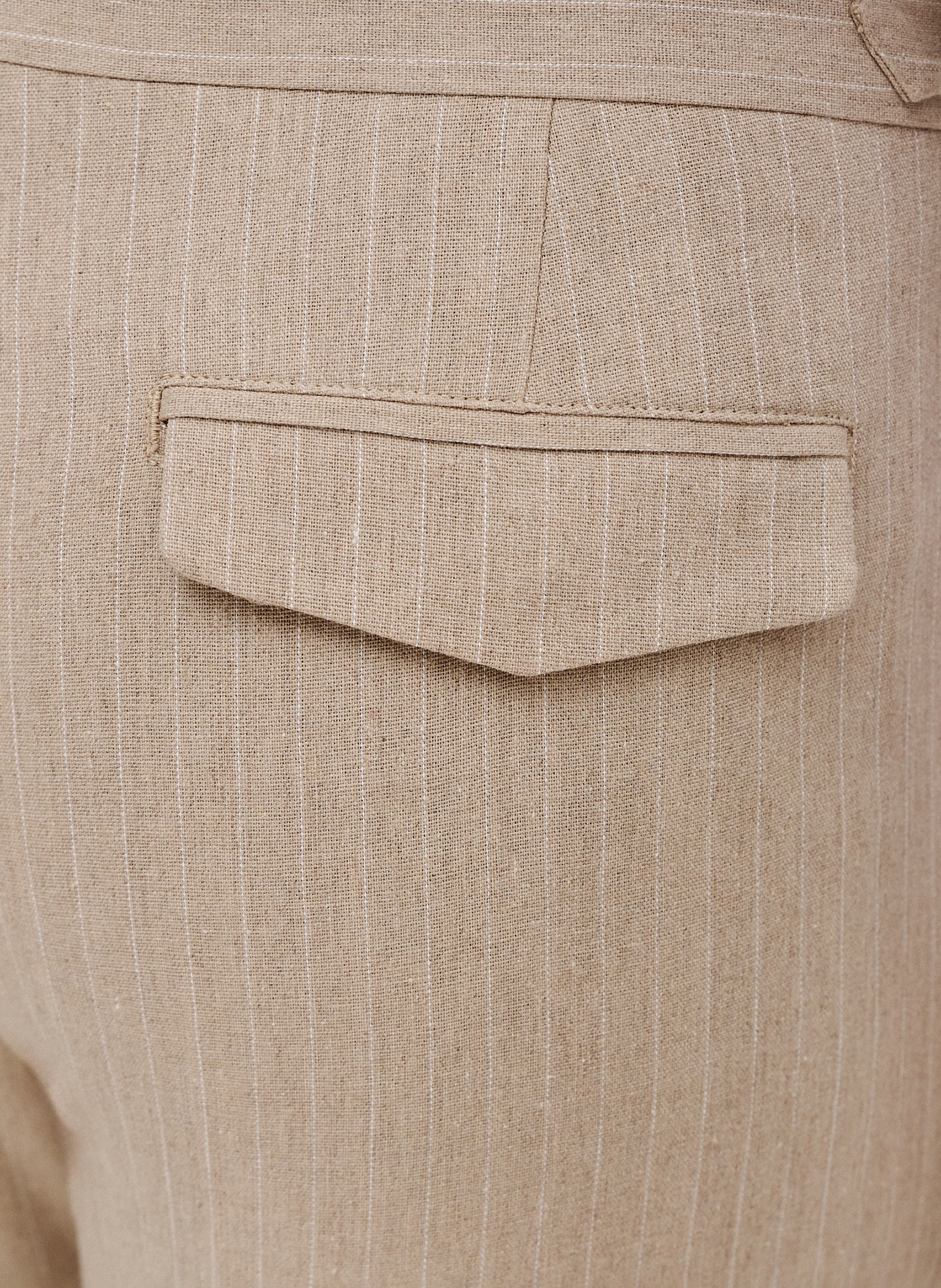 PAKO LORENTE - Spodnie męskie w prążek z lnem - Pako Lorente