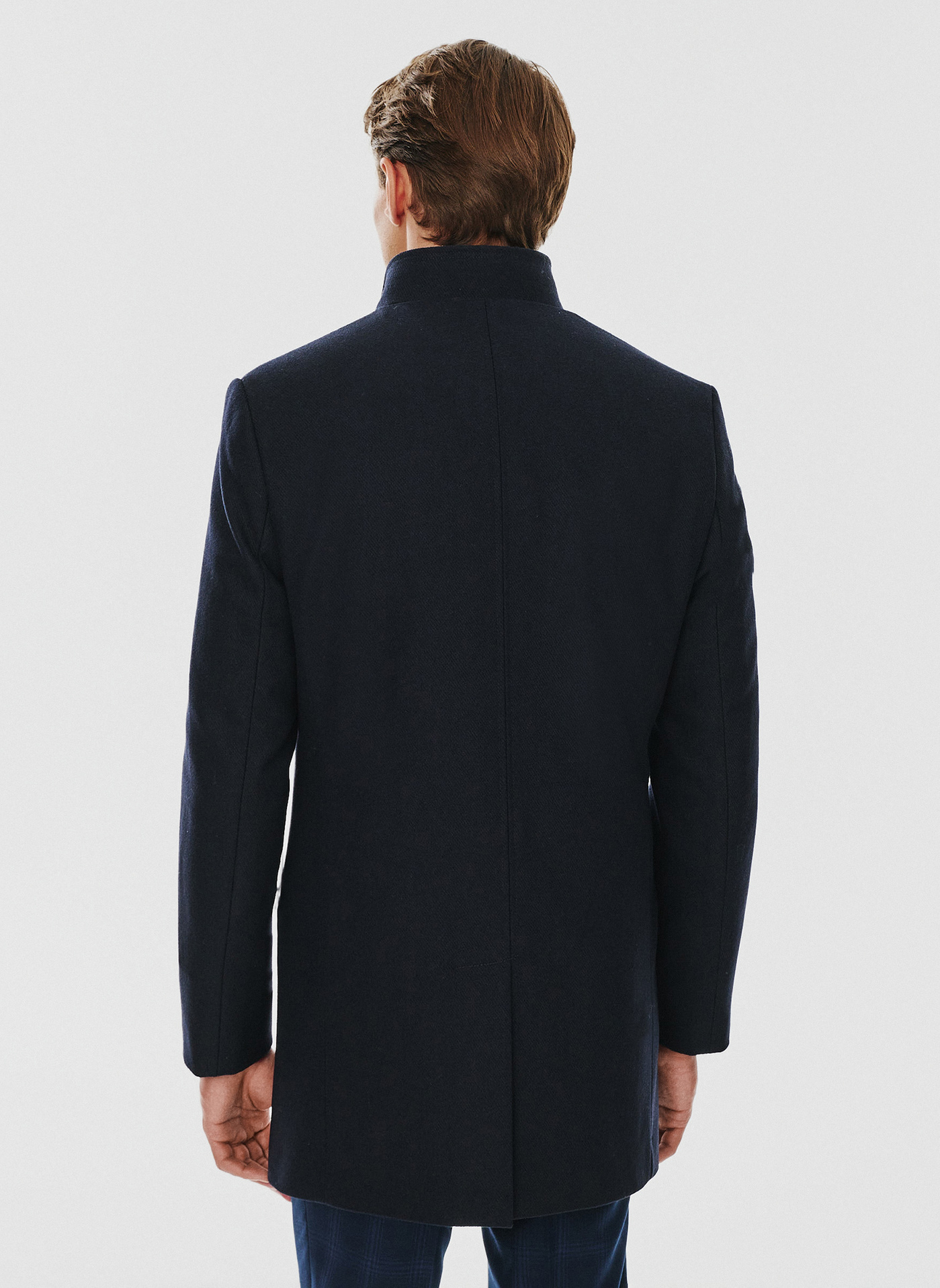Płaszcz męski w kolorze granatowym - Pako Lorente