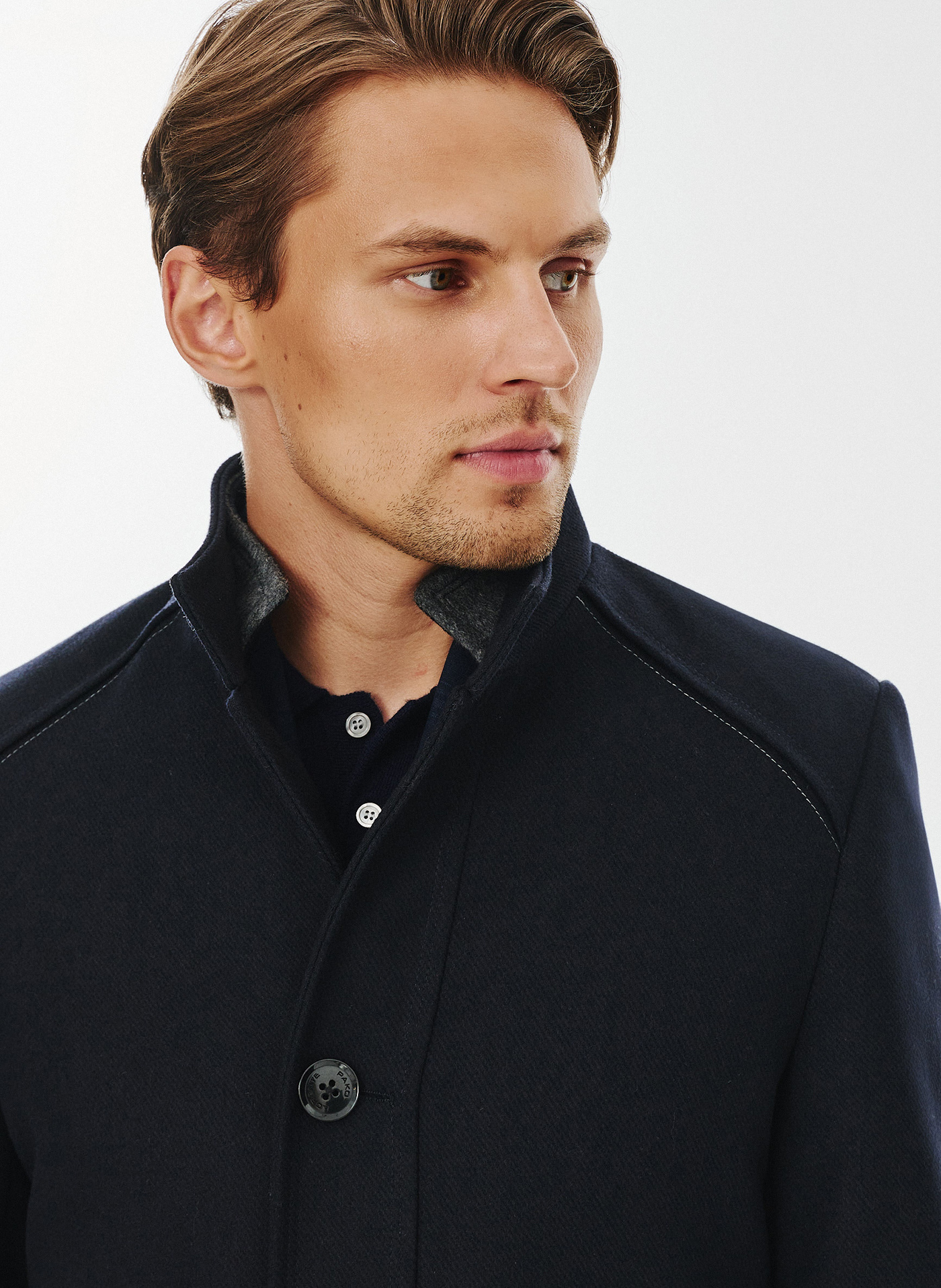 Płaszcz męski w kolorze granatowym - Pako Lorente