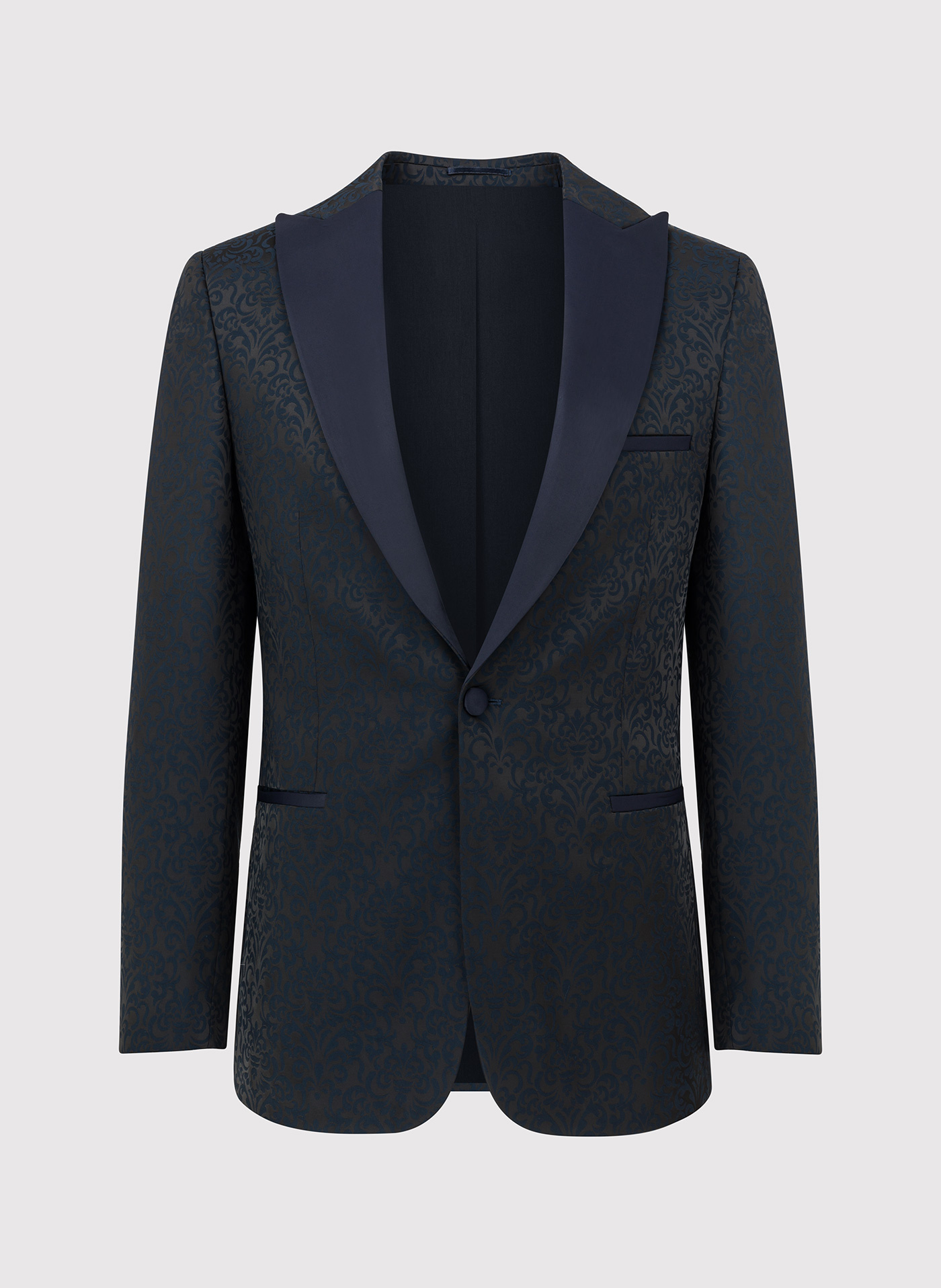 Granatowa żakardowa marynarka smokingowa - Pako Lorente