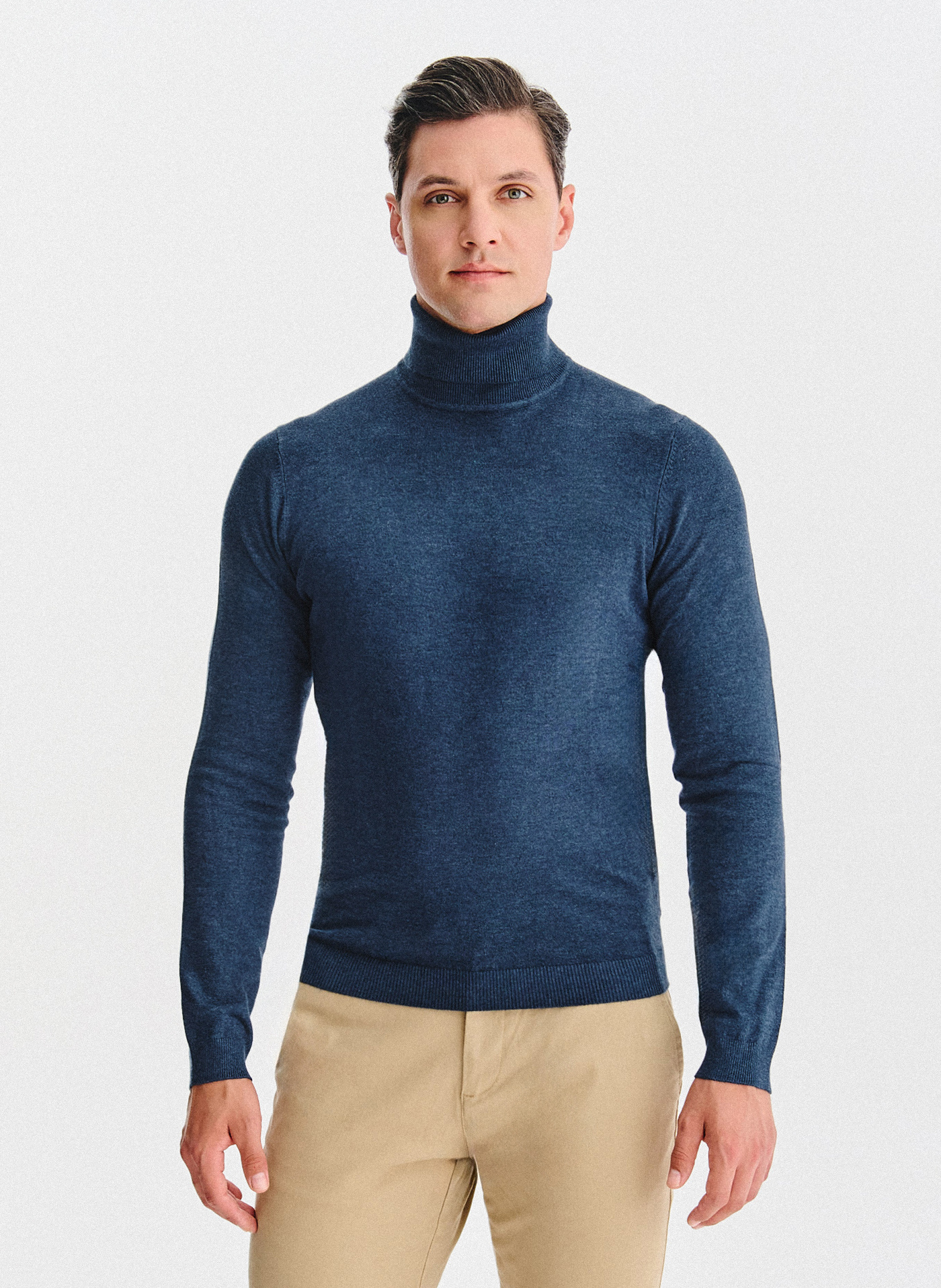 PAKO LORENTE - Golf męski w ciemnoniebieskim kolorze - Pako Lorente