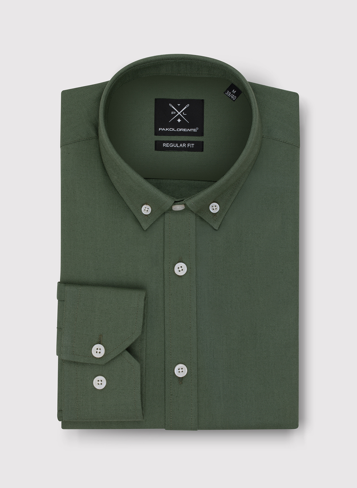 Zielona bawełniana koszula męska - Pako Lorente