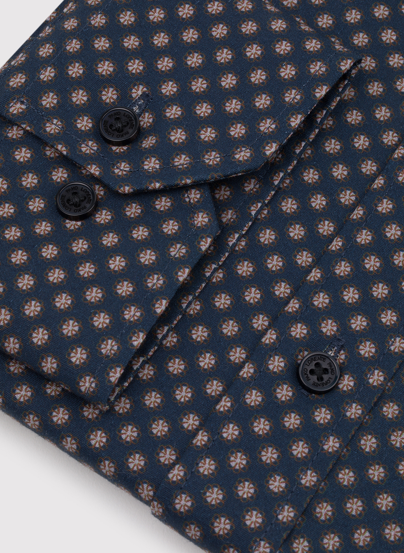 PAKO LORENTE - Granatowa koszula męska w mikrowzór - Pako Lorente