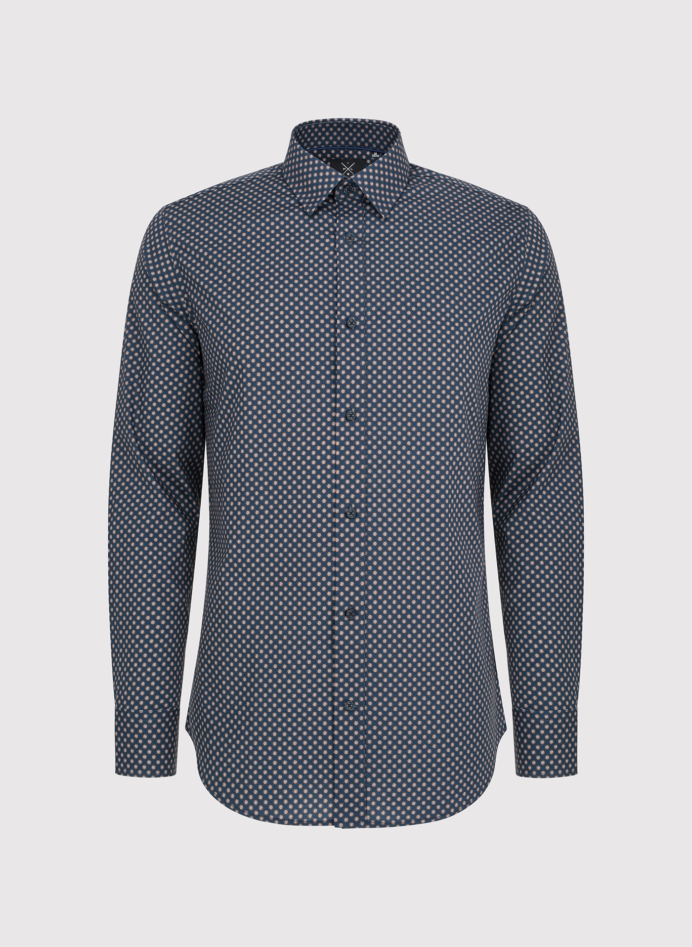 PAKO LORENTE - Granatowa koszula męska w mikrowzór - Pako Lorente