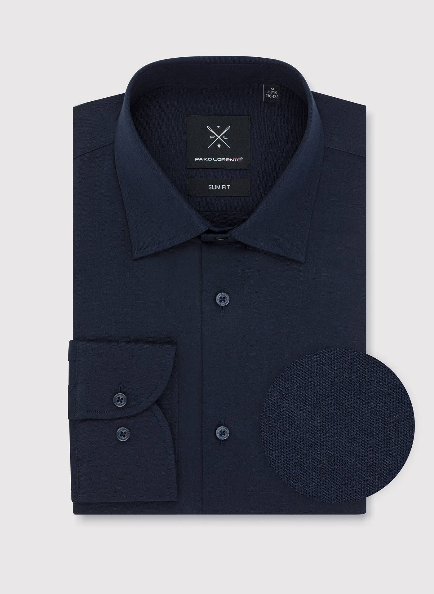 Granatowa koszula męska - Pako Lorente