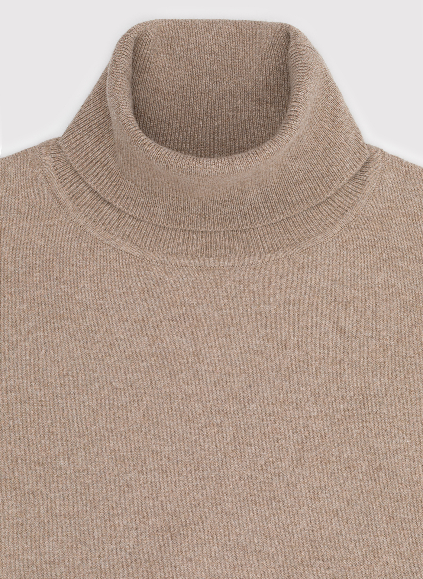 Beżowy gładki golf męski - Pako Lorente