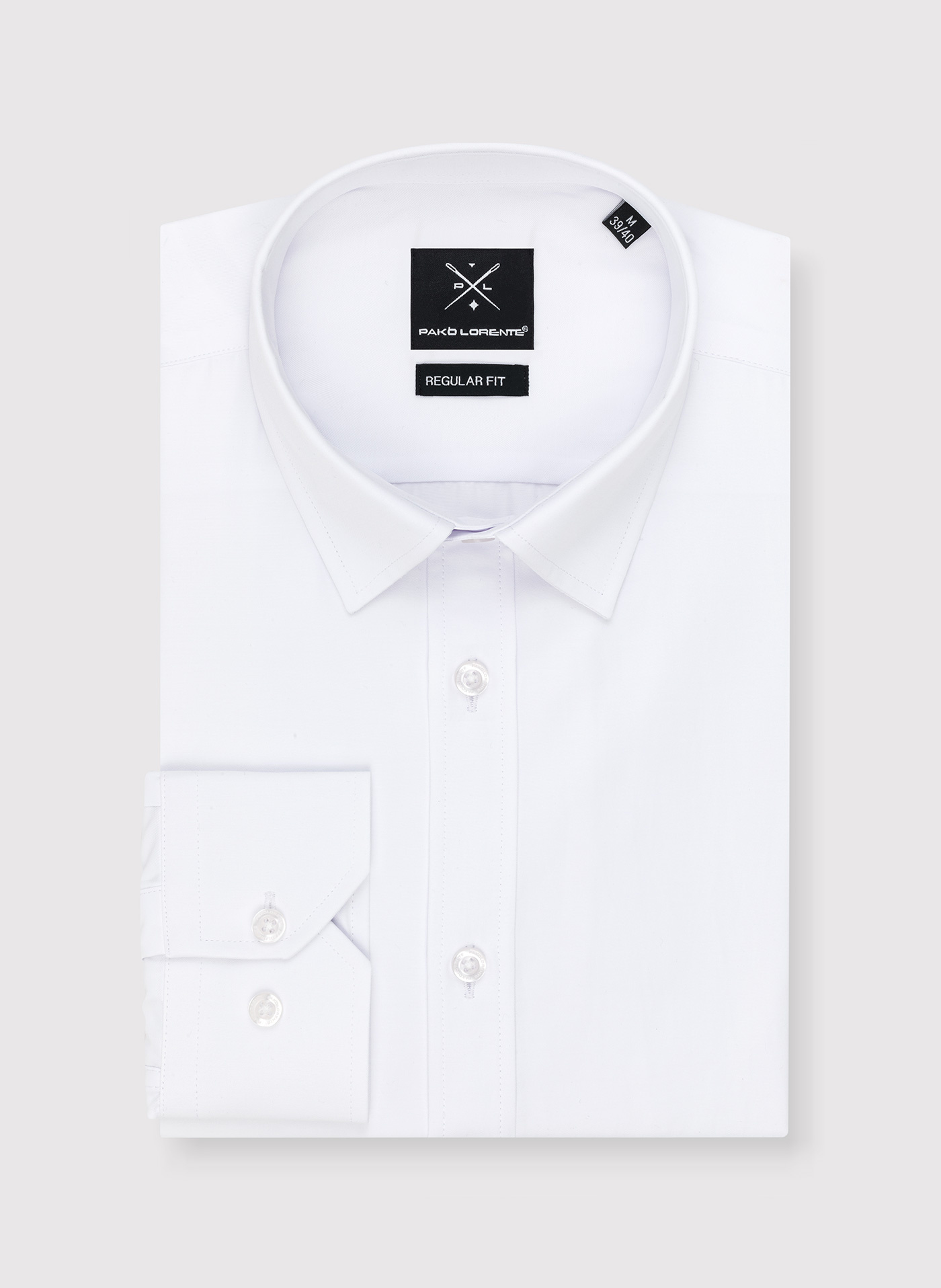 Elegancka biała koszula męska w fasonie Regular - Pako Lorente
