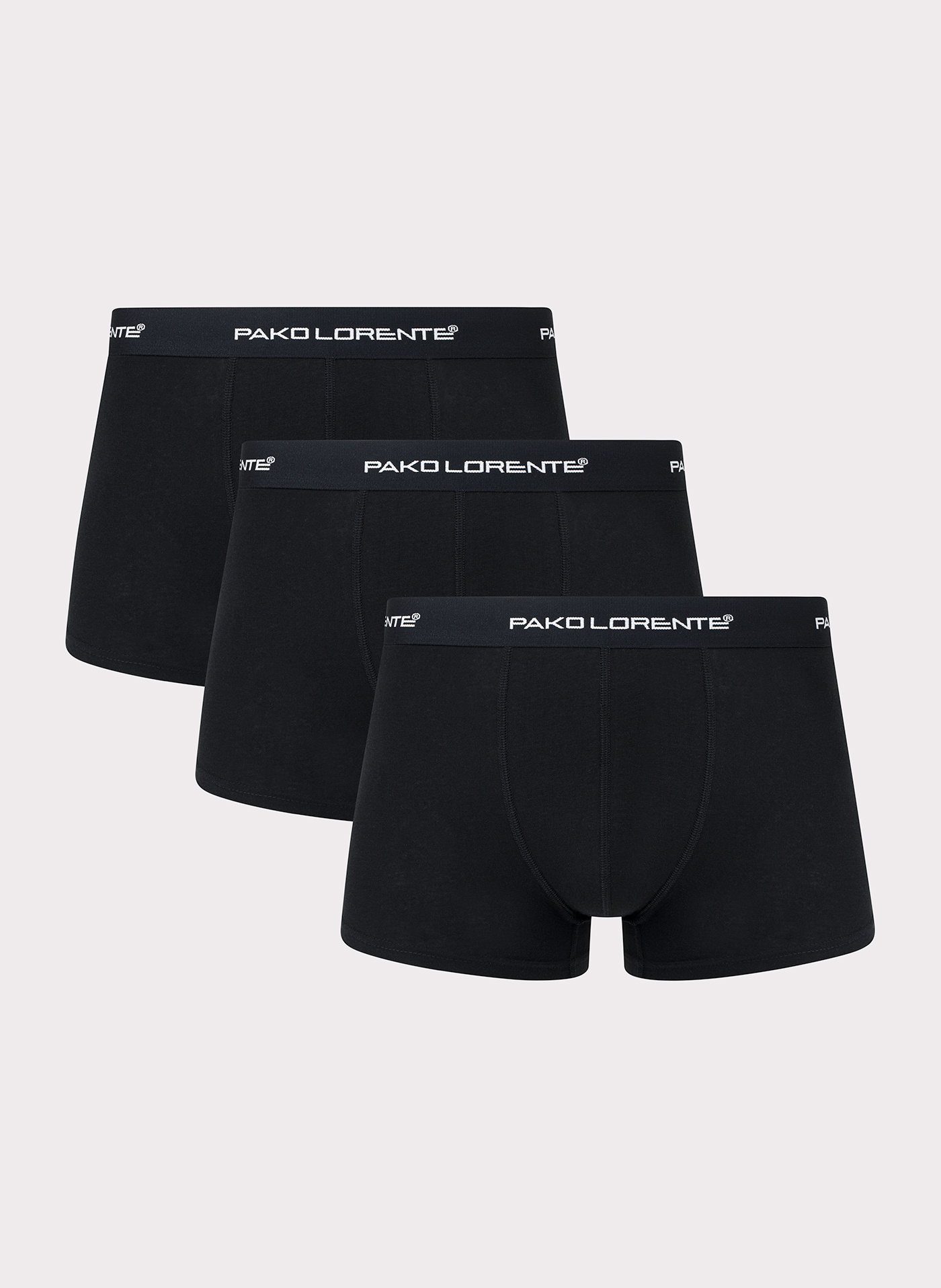Trójpak bokserek męskich w kolorze czarnym - Pako Lorente