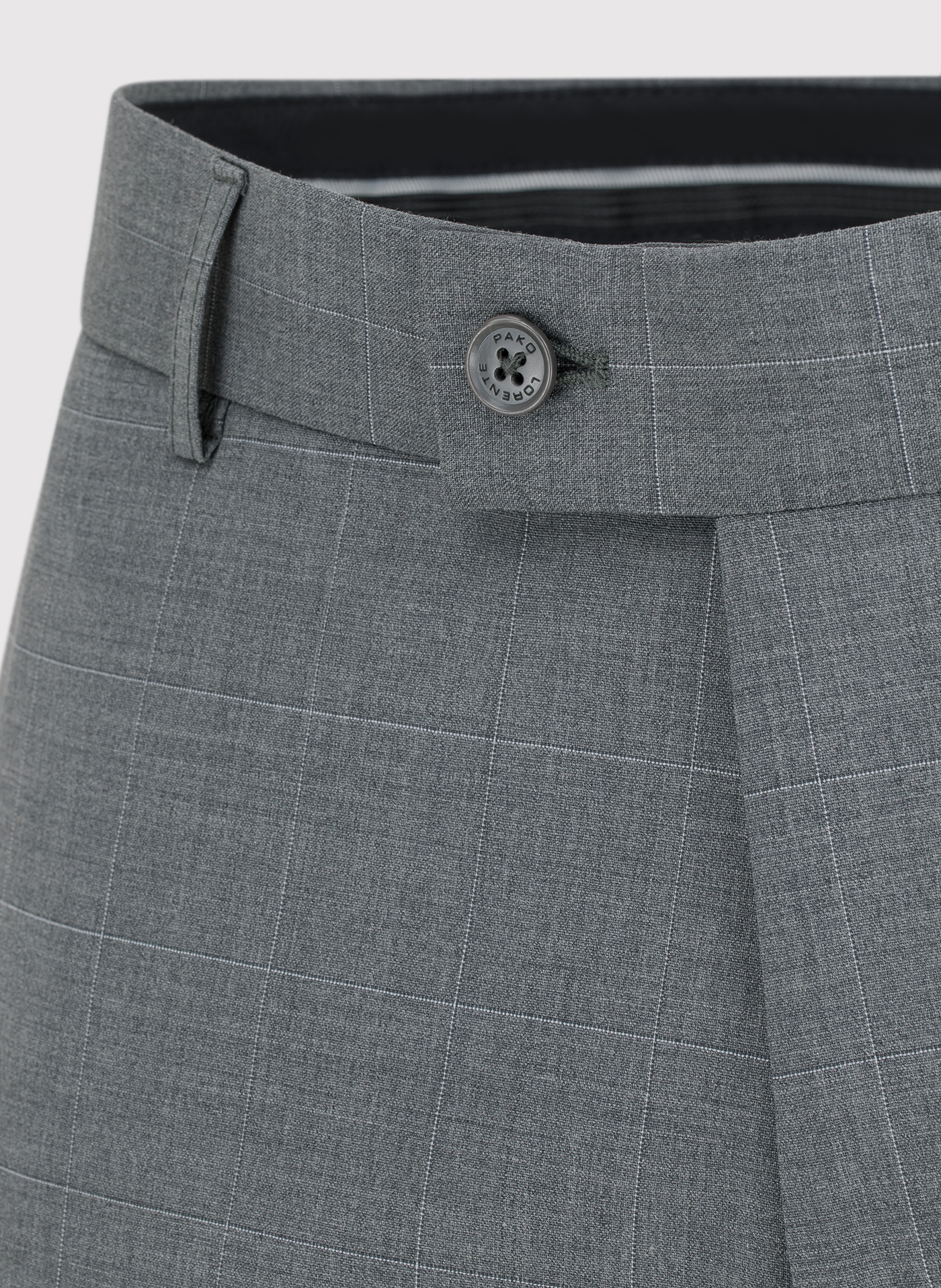 Ciemnaszare spodnie garniturowe w drobną kratę - Pako Lorente