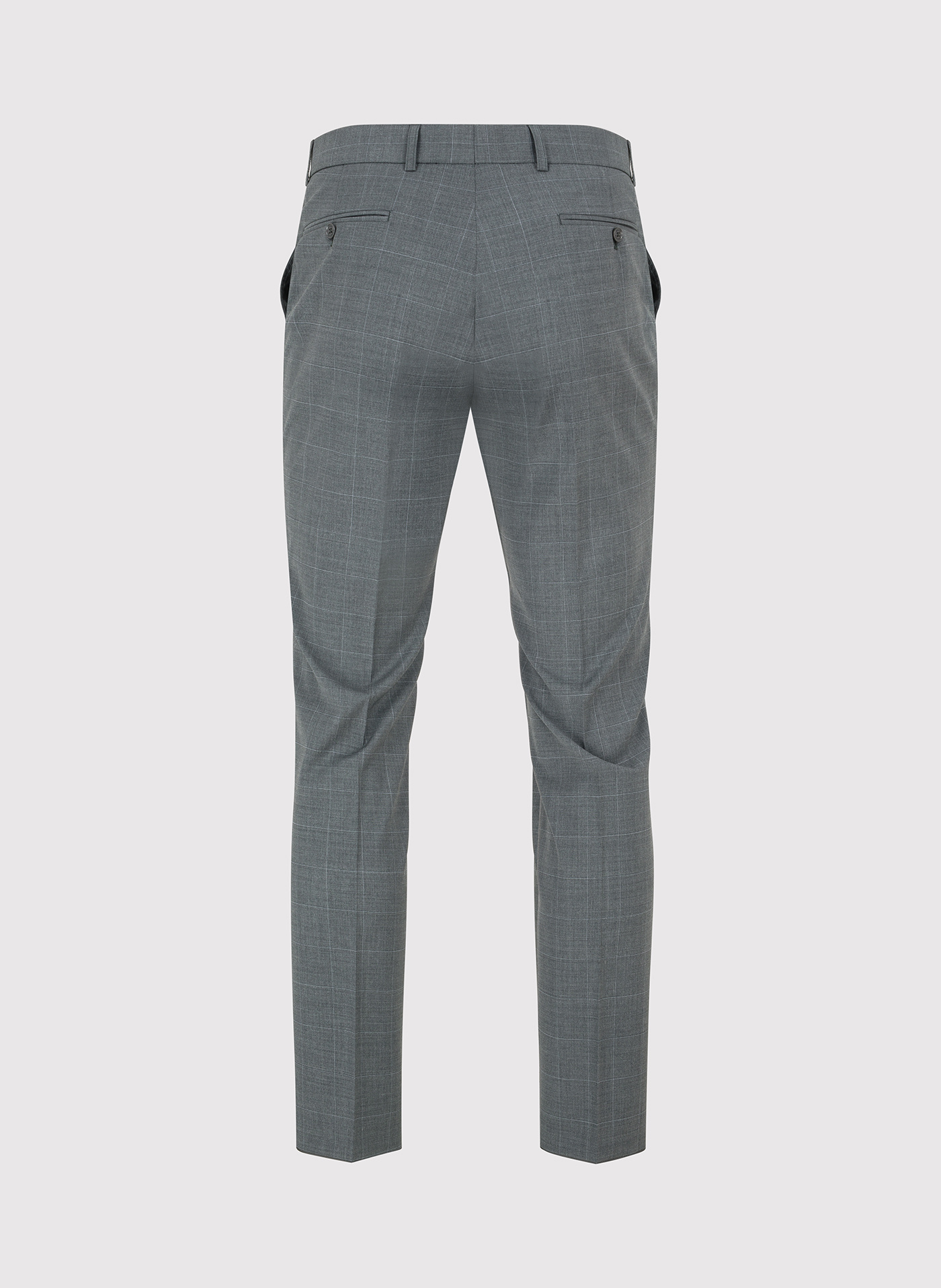 Ciemnaszare spodnie garniturowe w drobną kratę - Pako Lorente
