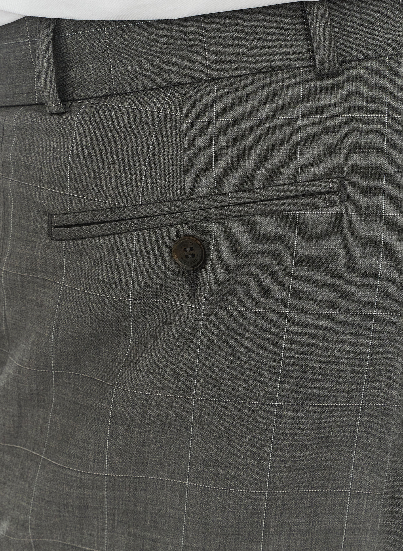 Ciemnaszare spodnie garniturowe w drobną kratę - Pako Lorente