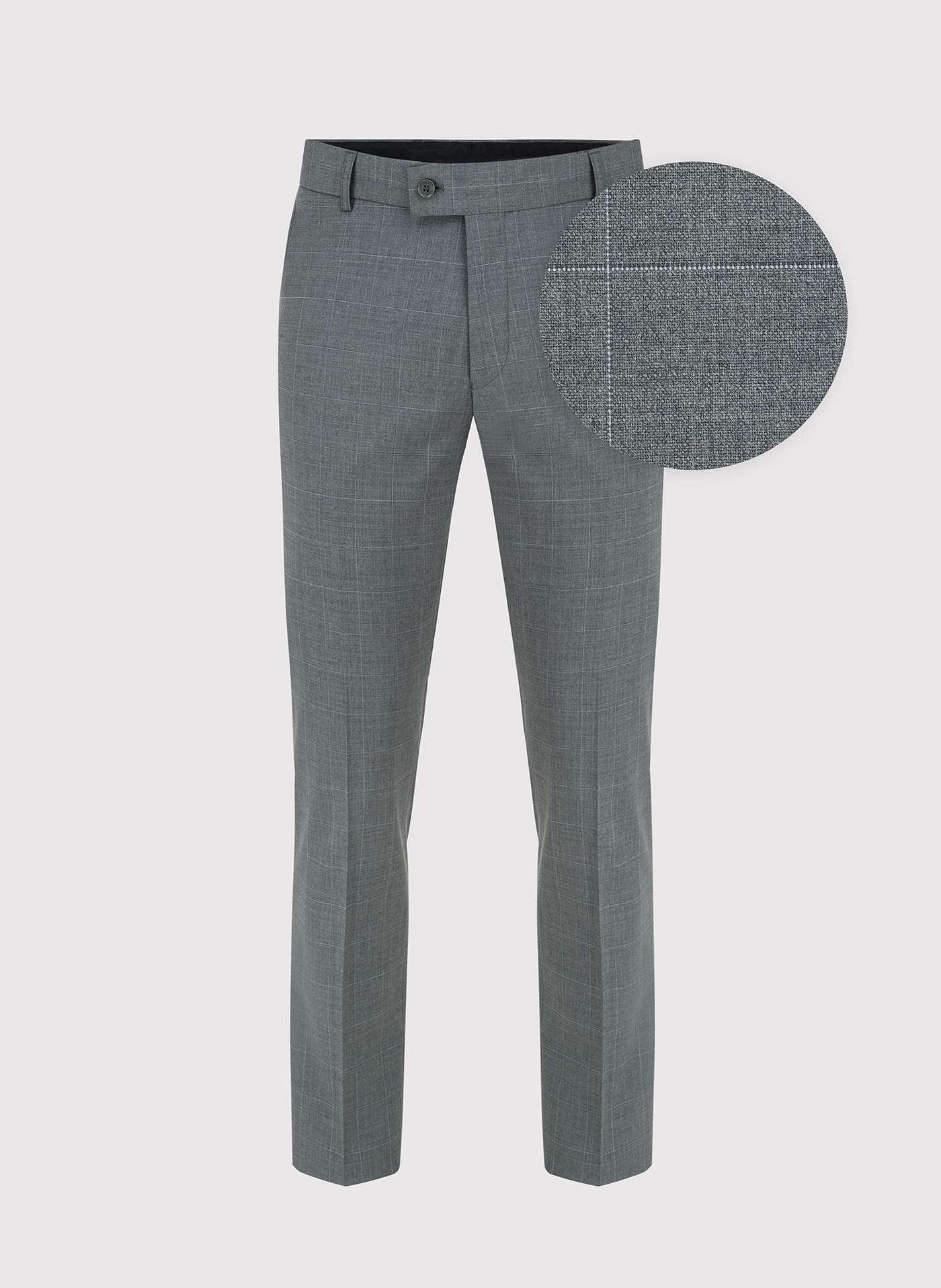 Ciemnaszare spodnie garniturowe w drobną kratę - Pako Lorente