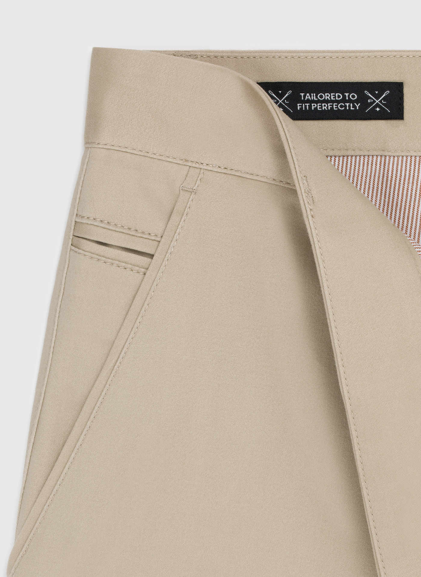 Beżowe gładkie spodnie męskie - Pako Lorente