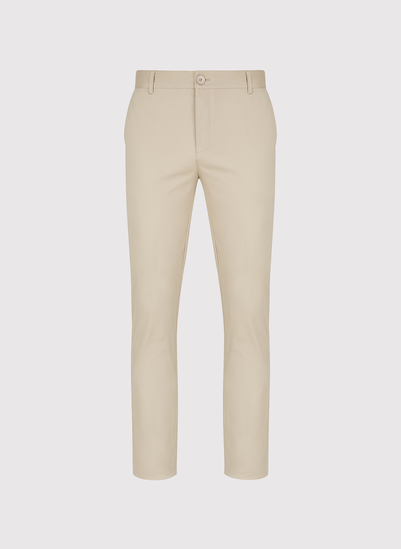 Beżowe gładkie spodnie męskie - Pako Lorente