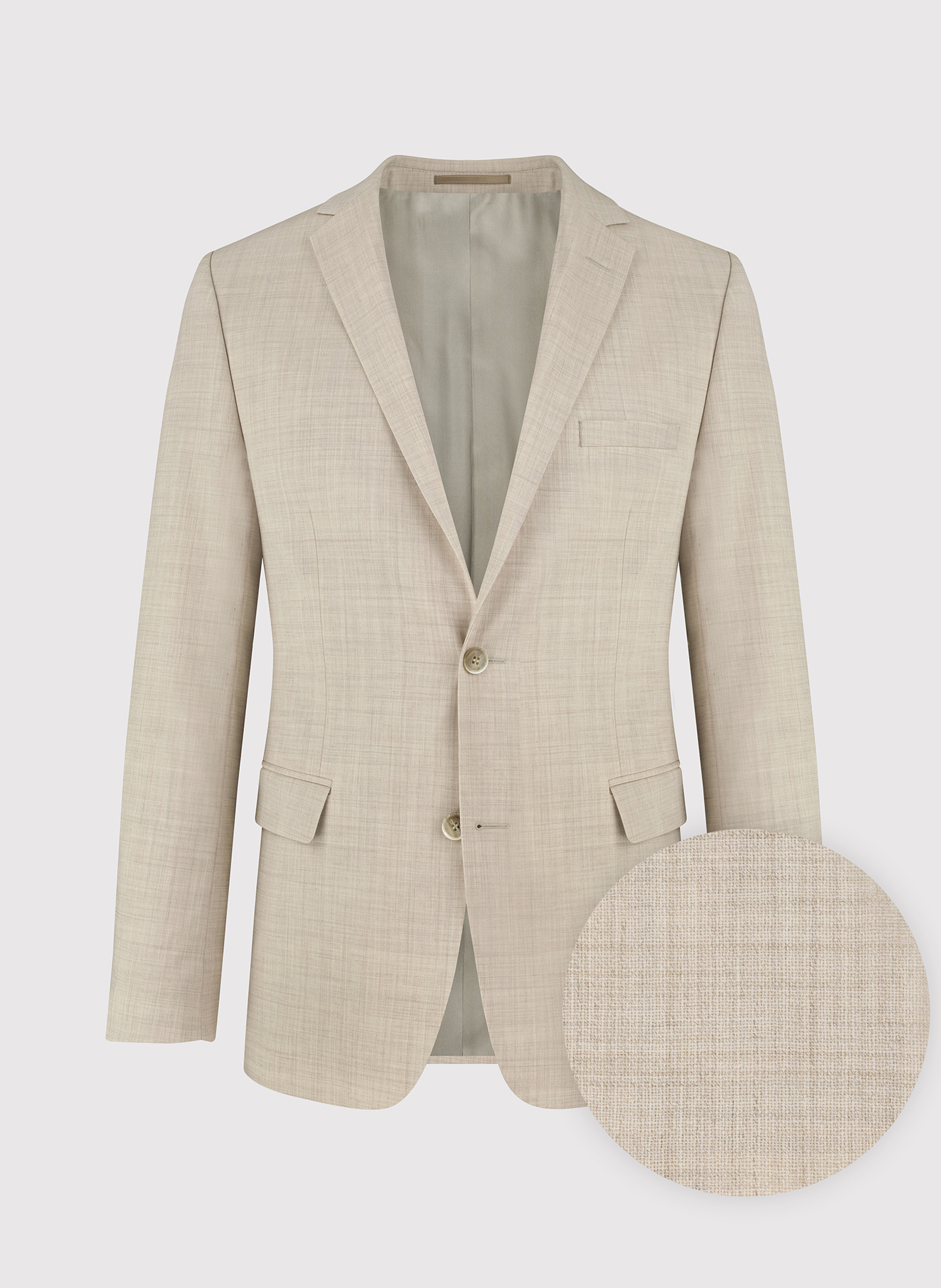 Wełniana marynarka garniturowa w kolorze beżowym - Pako Lorente