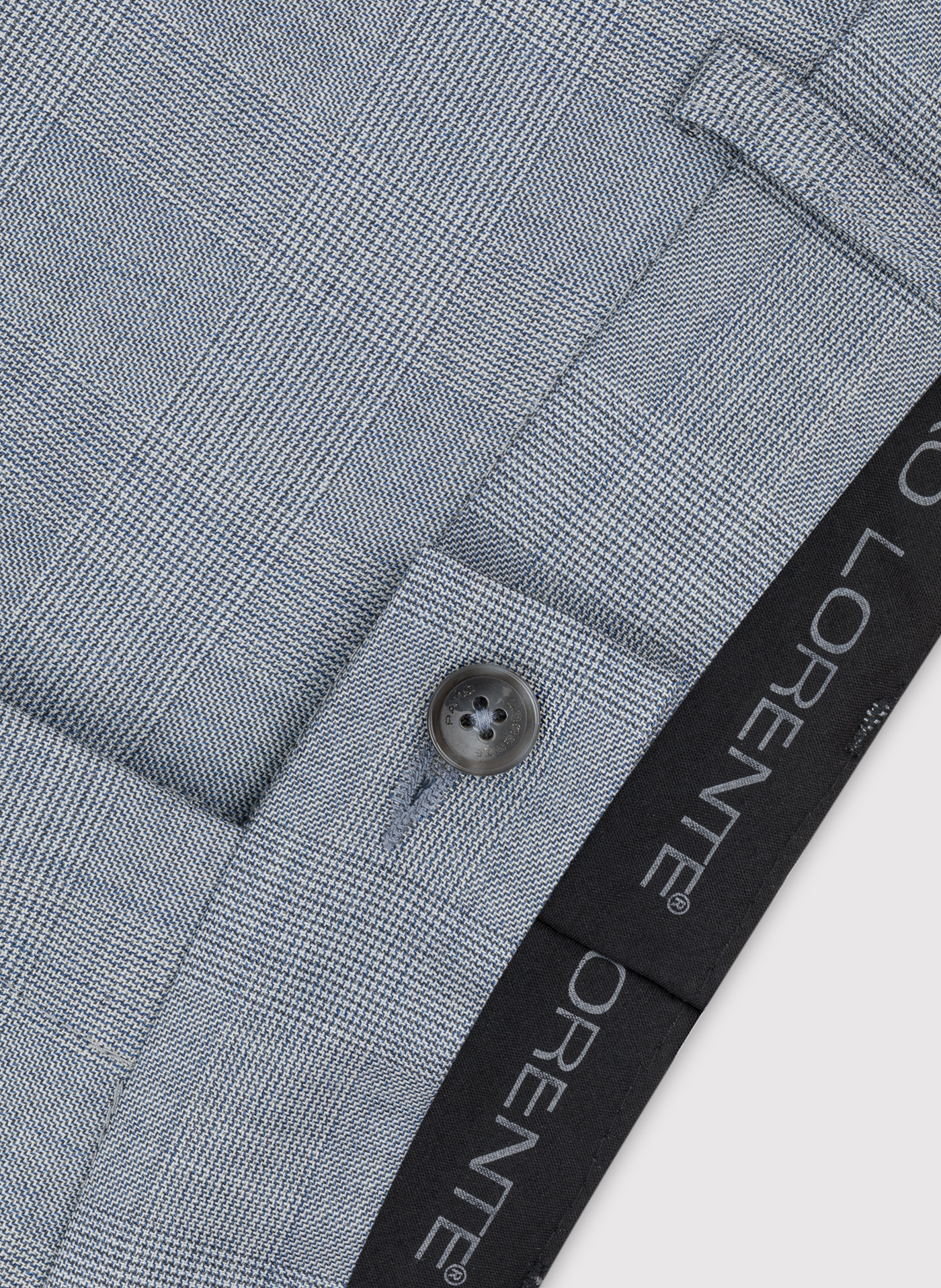 Niebieskie spodnie garniturowe w kraciasty deseń - Pako Lorente