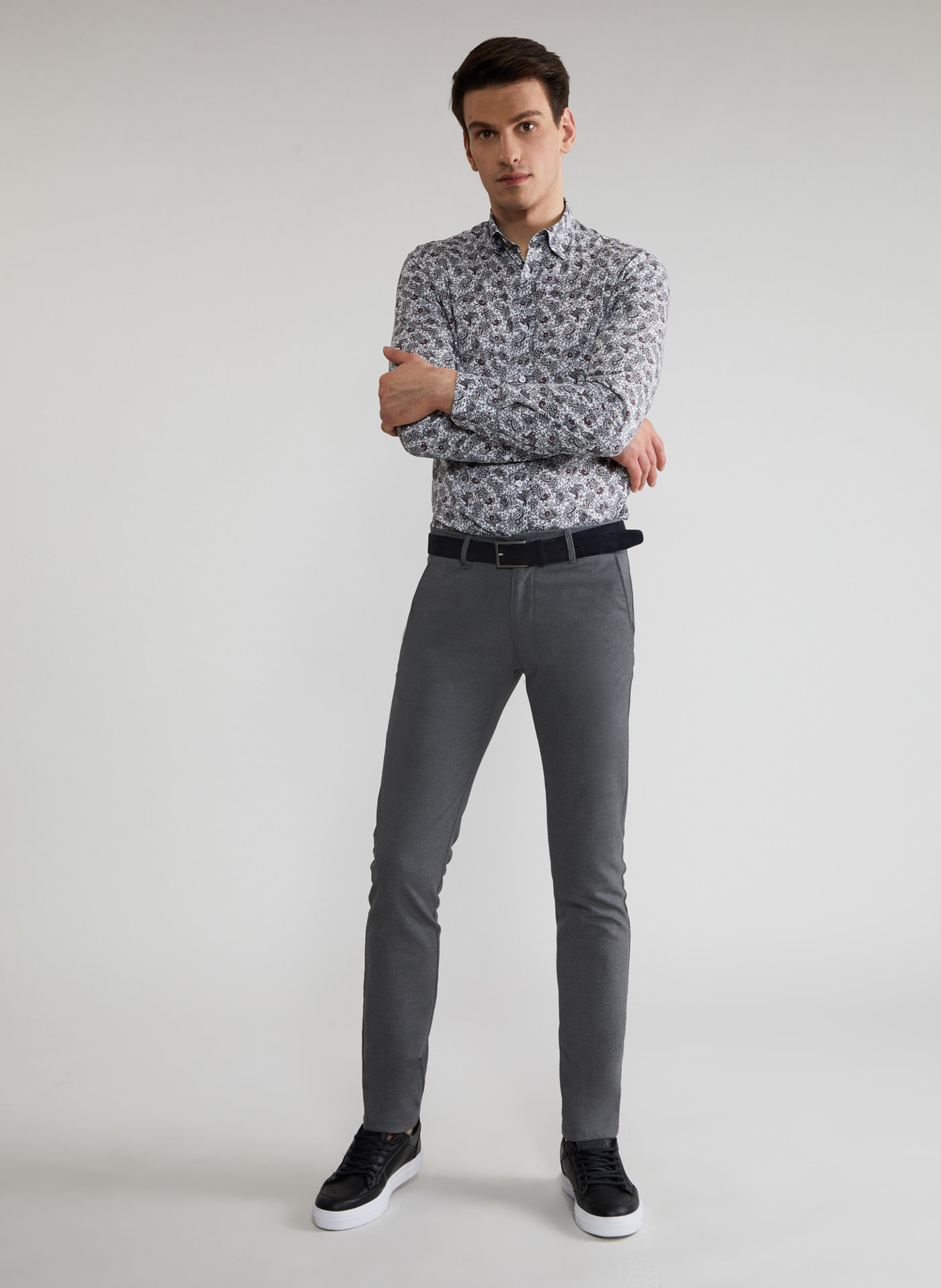 Spodnie męskie antracytowe P22SF-WX-002-L-0 - Pako Lorente