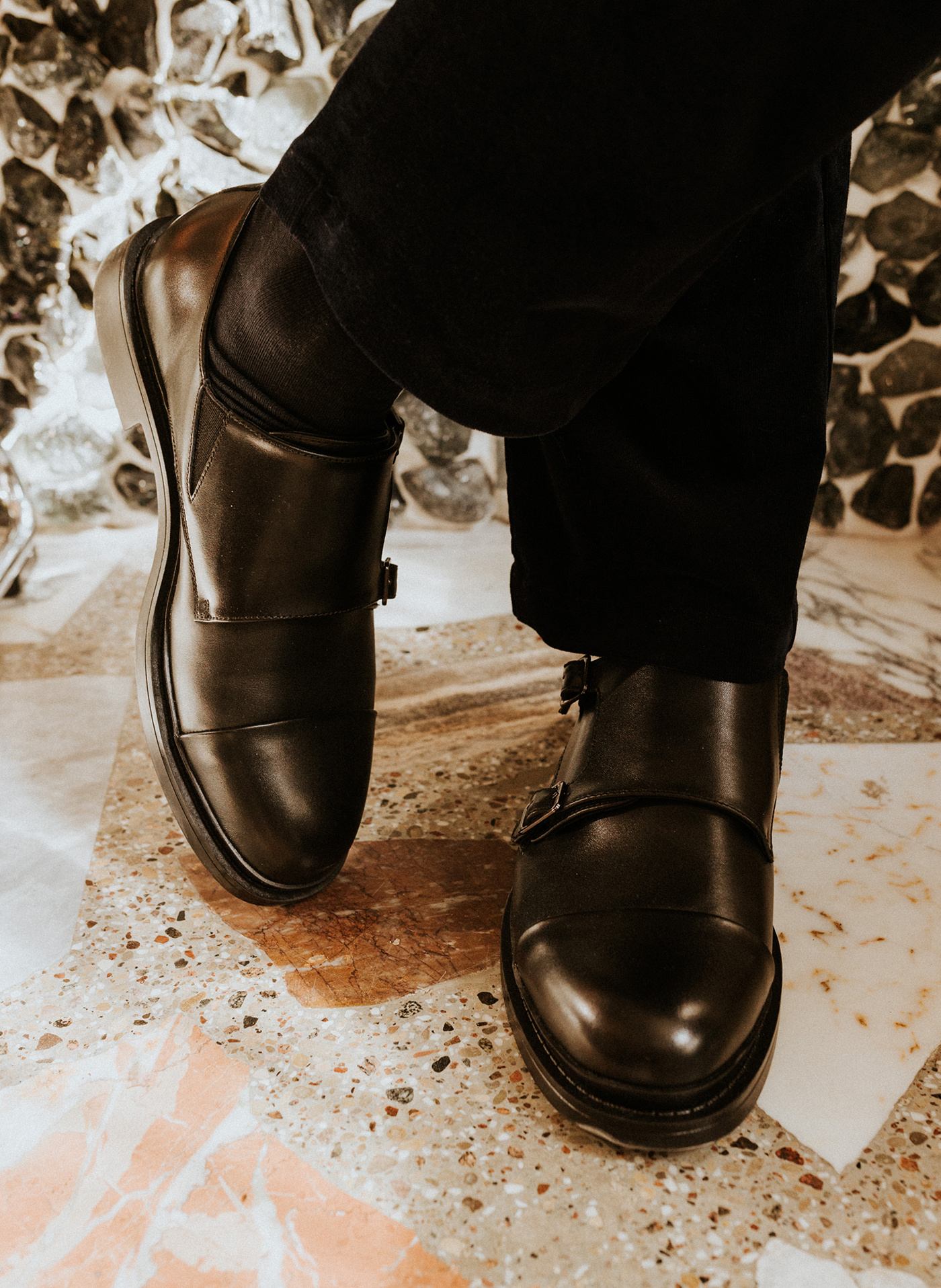 Czarne monki męskie - Pako Lorente