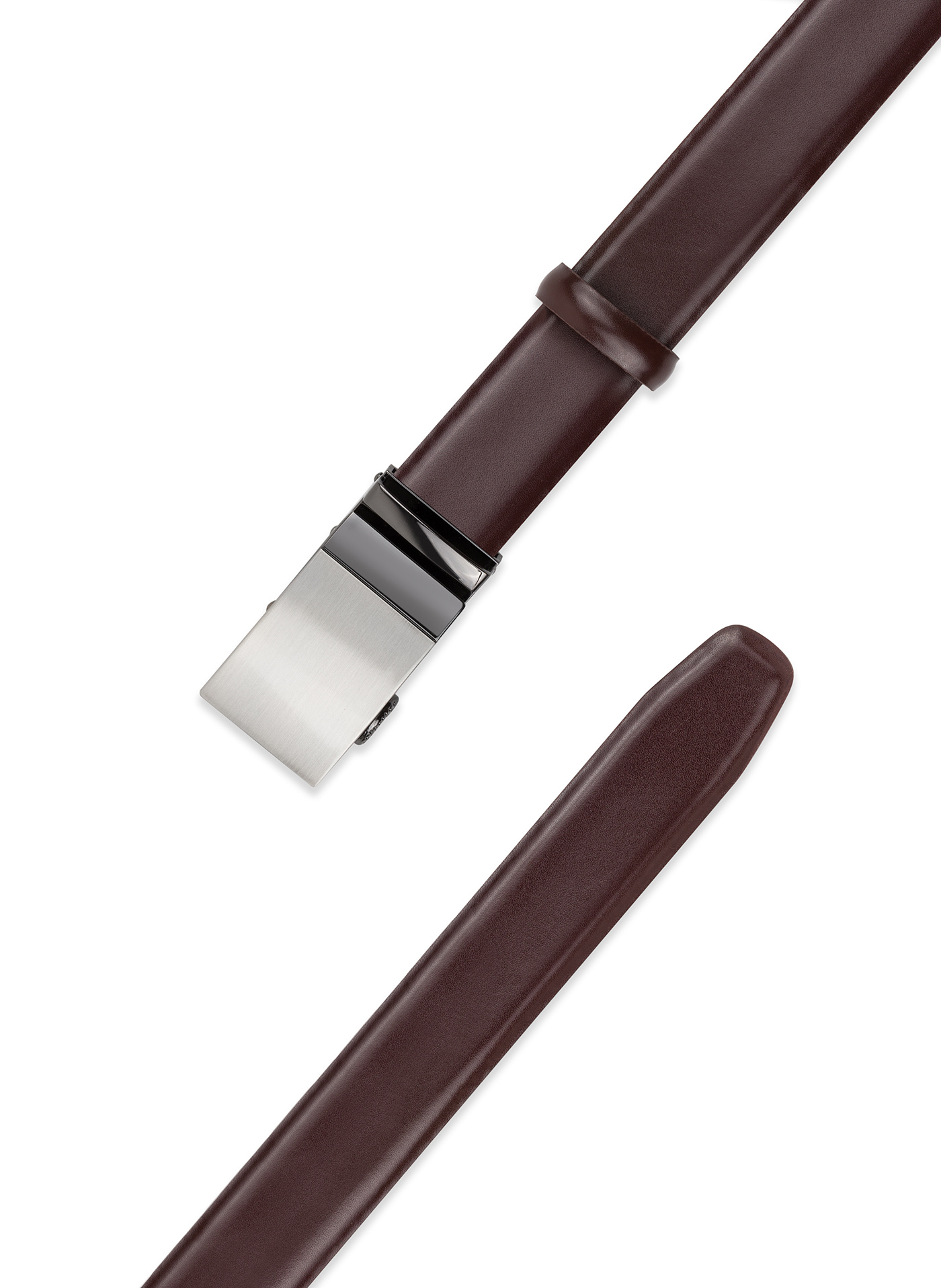 Brązowy skórzany pasek męski - Pako Lorente